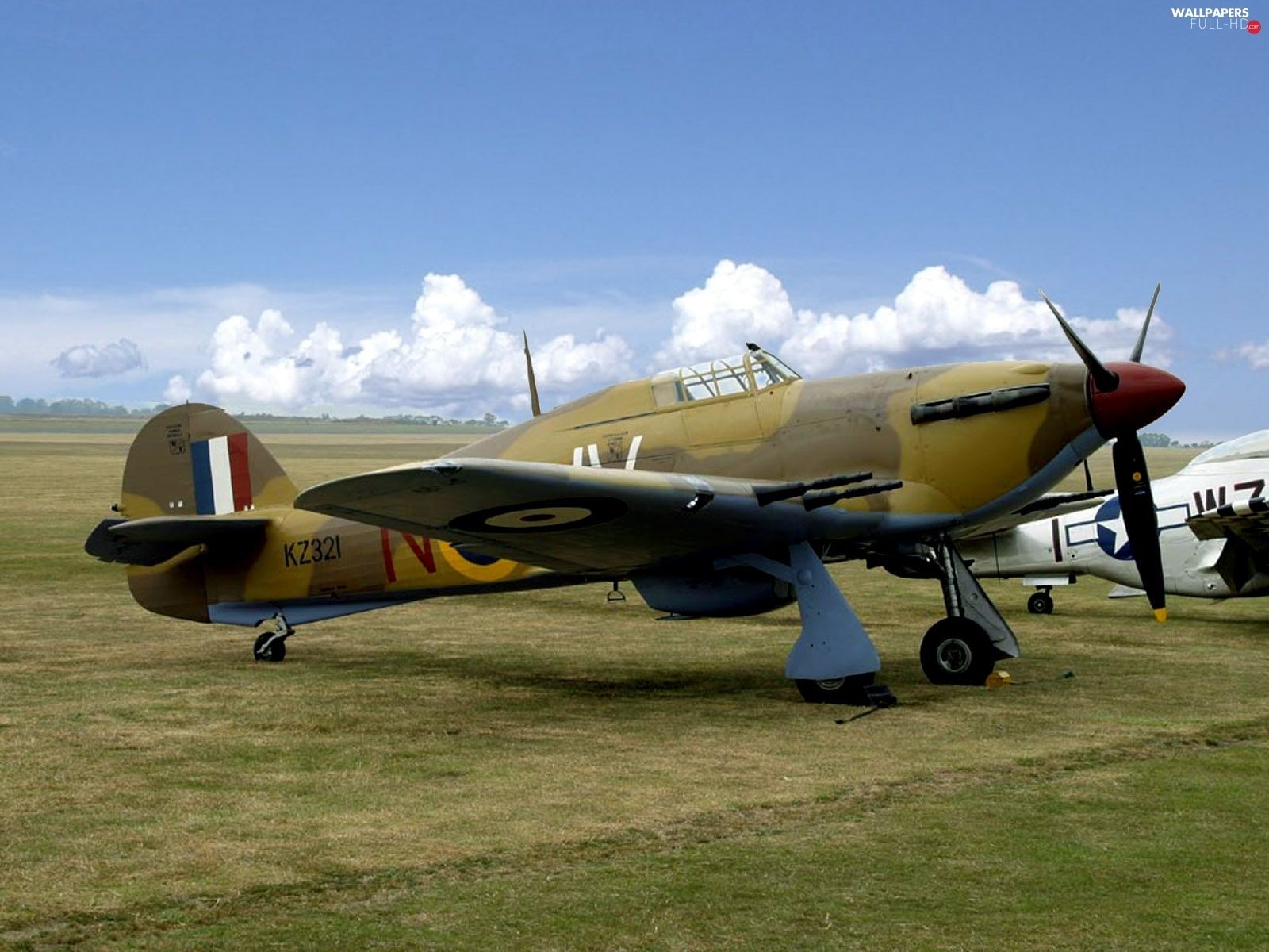 France, Colours, Hawker Hurricane, airport HD Wallpaper: 1600x1200