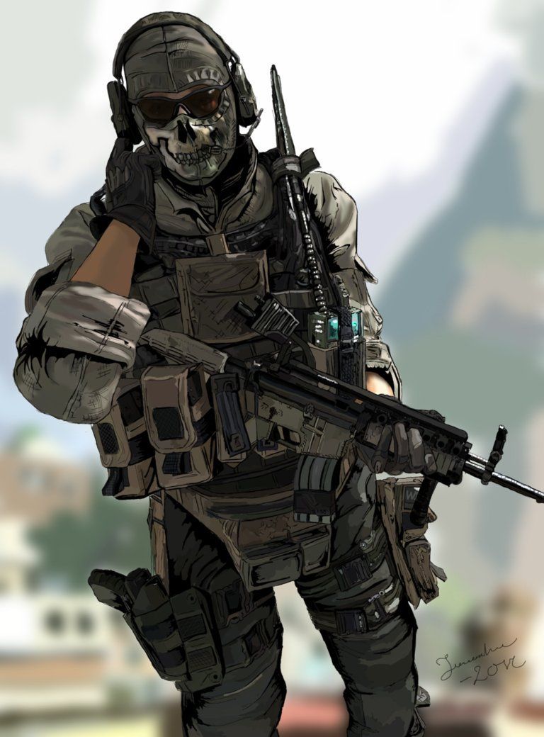 Ghost in Rio, Cartoon. Call of duty, Call of duty ghosts, Military wallpaper