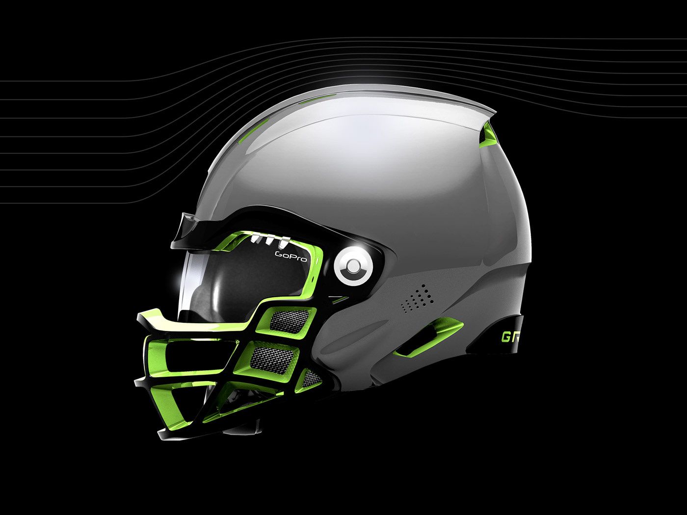 Gridiron Labs. Brand, Logo, Sports Identity, Graphic Design of the Football Helmet