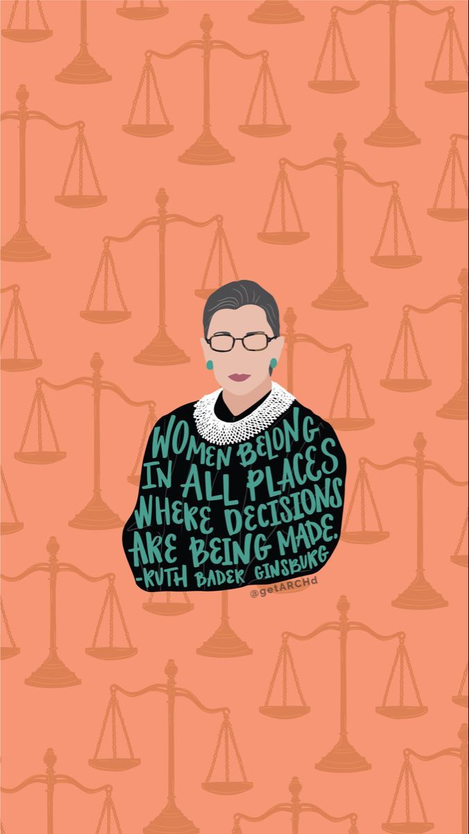Ruth Bader Ginsburg quote, Women belong in all places where decisions are being made, illustrations on marble coasters TO ORDER. Ruth bader ginsburg quotes, Feminist quotes, Feminist art