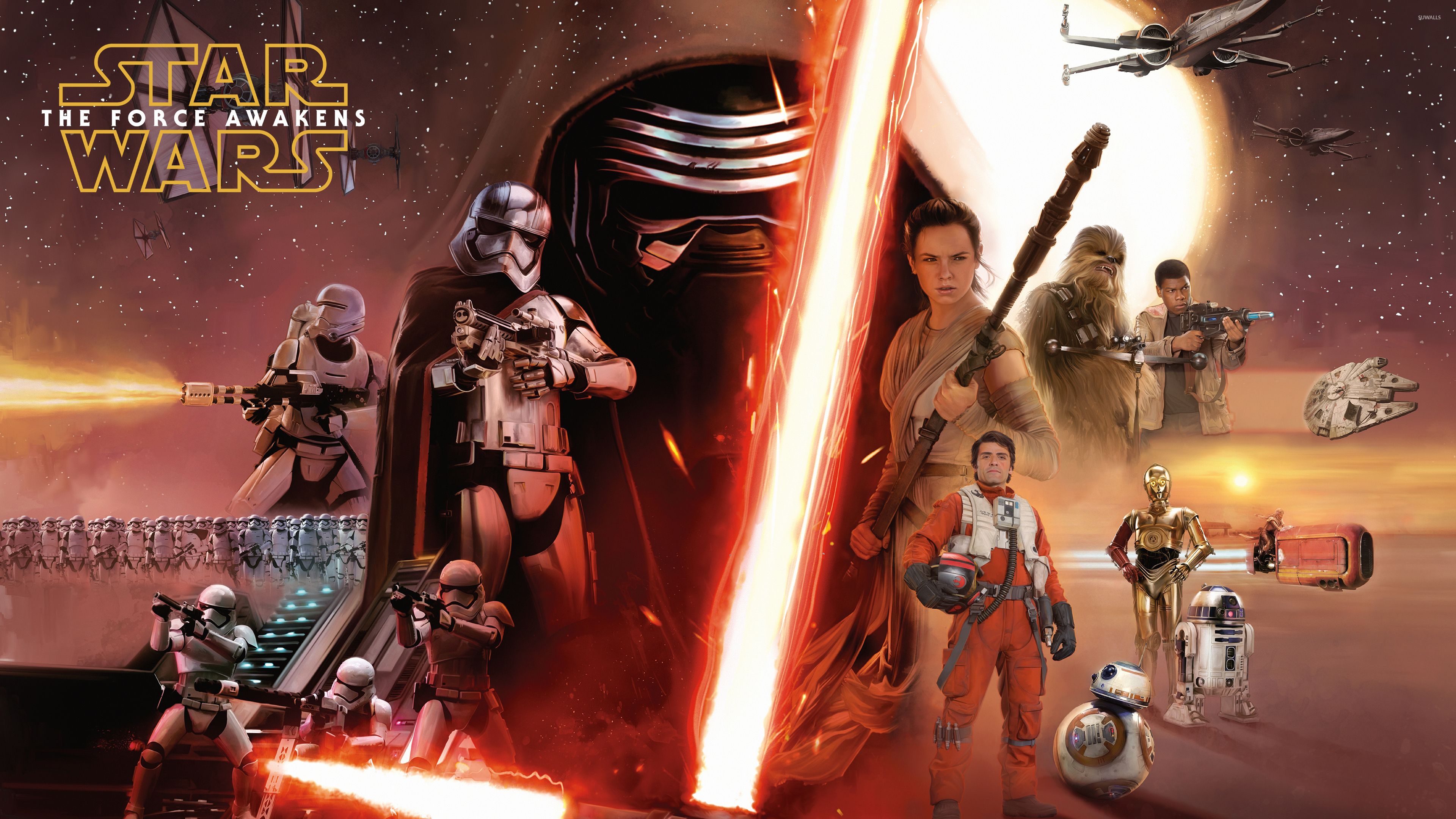 Star Wars: The Force Awakens poster wallpaper wallpaper