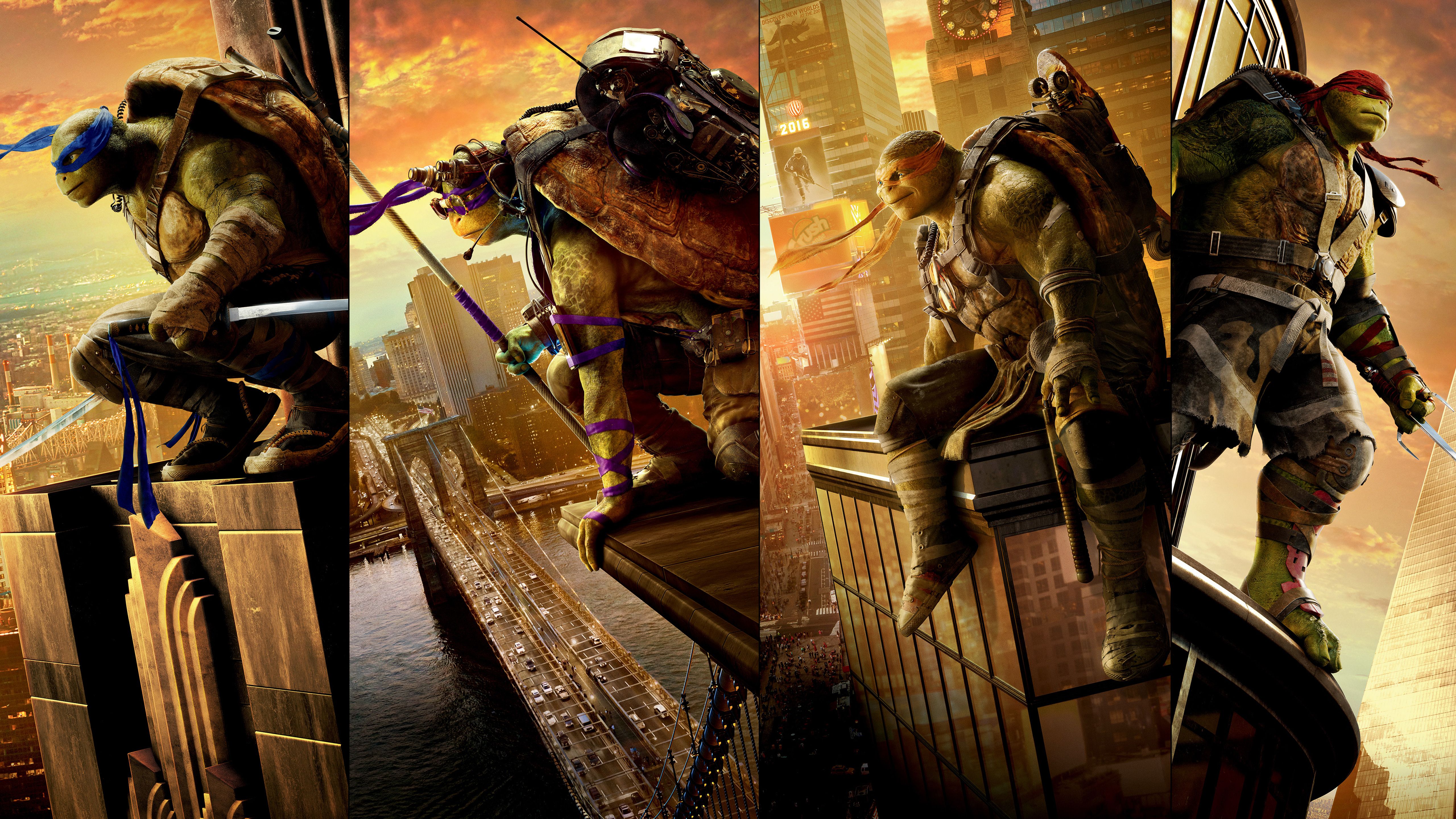 Teenage Mutant Ninja Turtles Out of the Shadows Movie 4K wallpaper