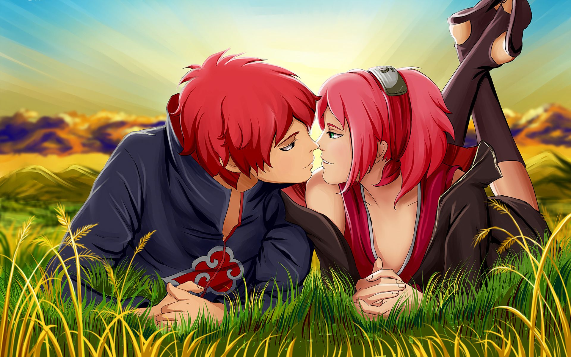Naruto kiss sakura sasori wallpaperx1200
