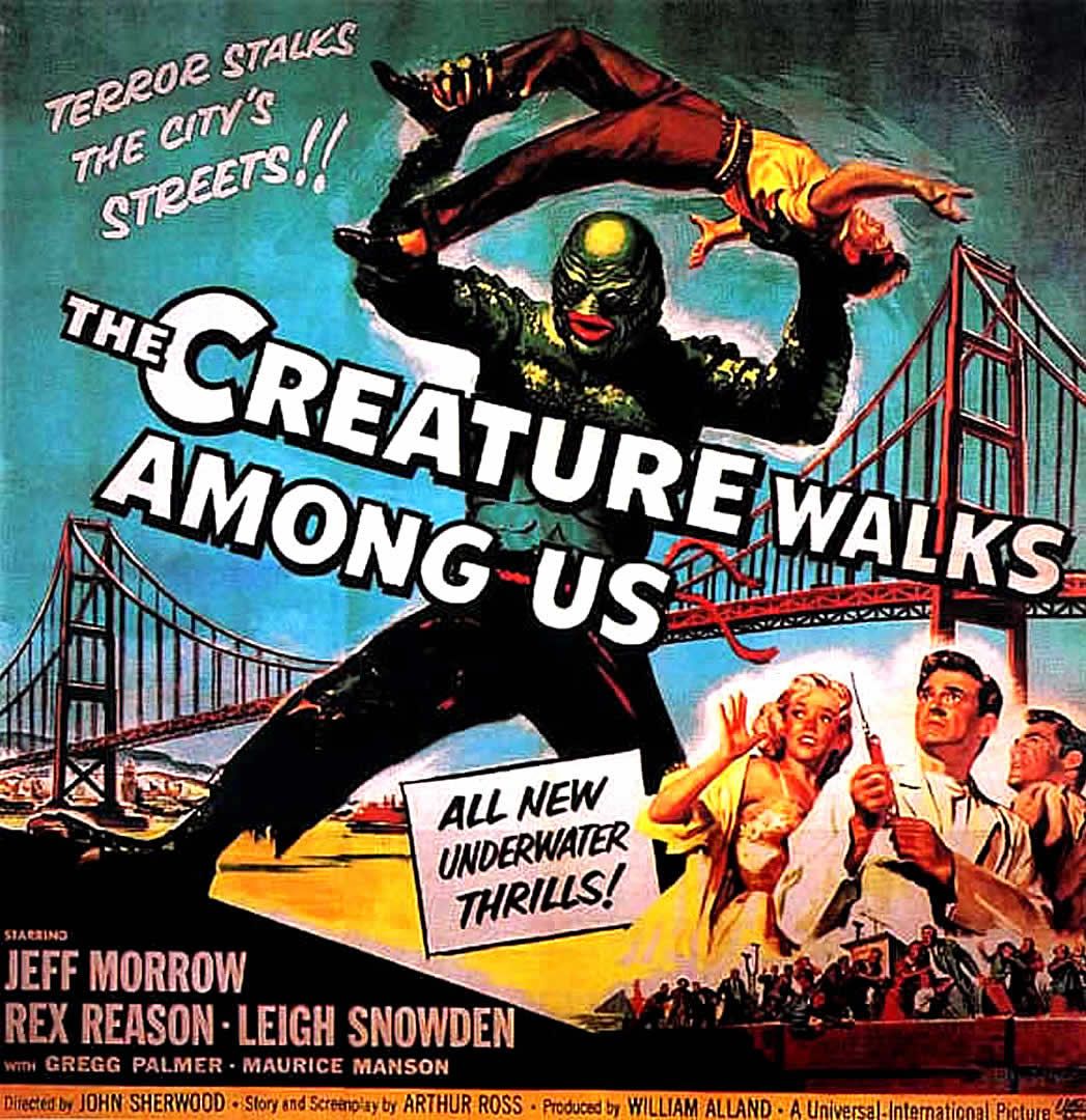 THE CREATURE WALKS AMONG US B Movie Posters