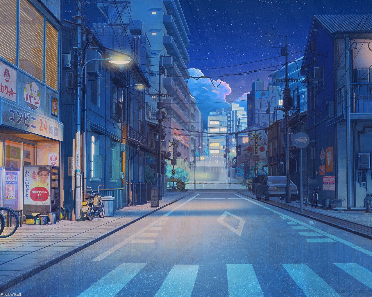 Tokyo street night by Arseniy Chebynkin [1920x1080]: wallpaper