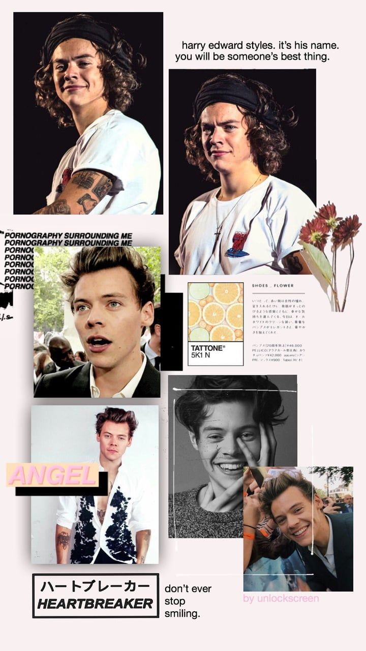 Harry collage lockscreen shared