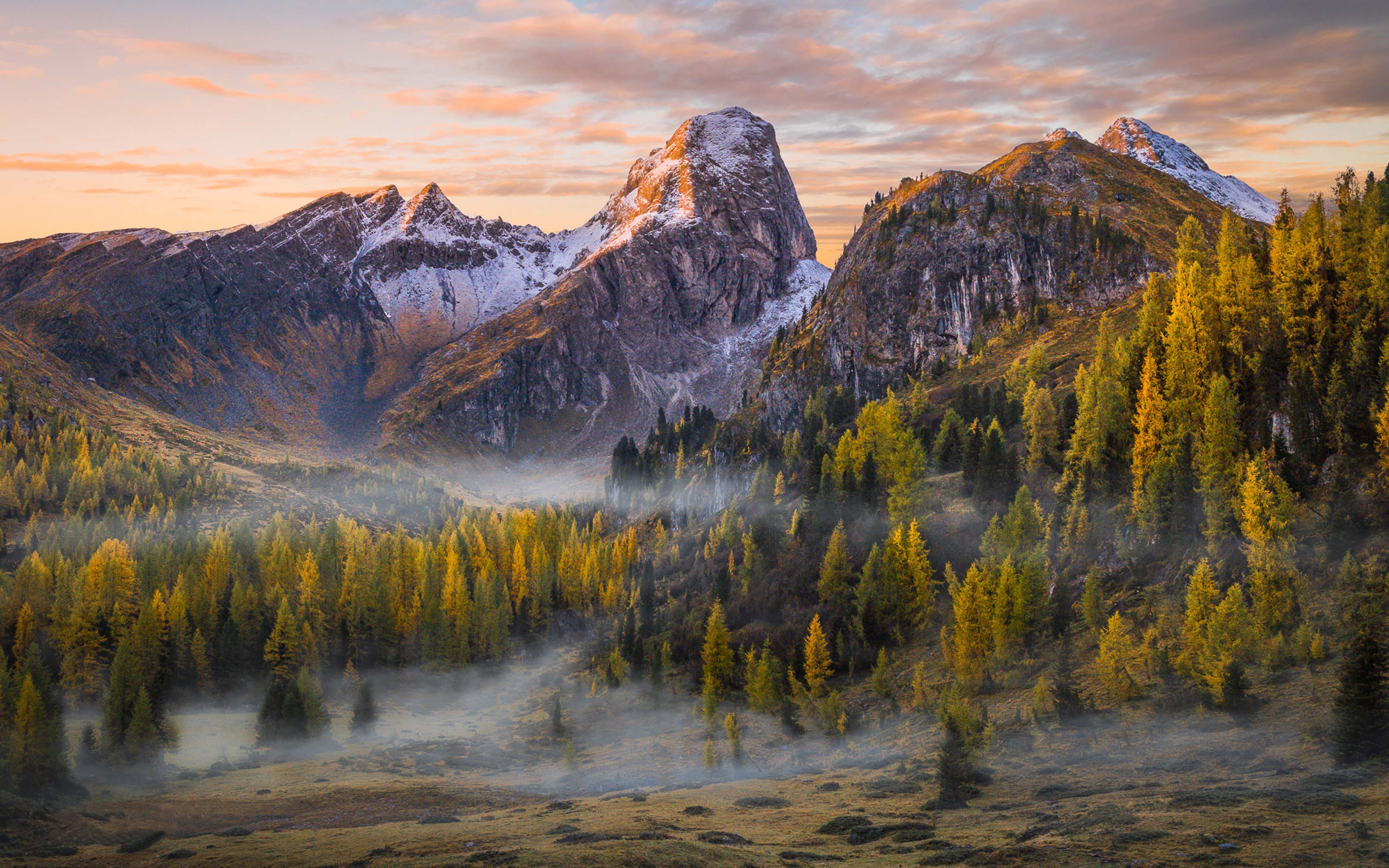 Autumn Morning Near Passo Di Giau Dolomites Italy Landscape Nature Android Wallpaper For Your Desktop Or Phone 3840x2400, Wallpaper13.com