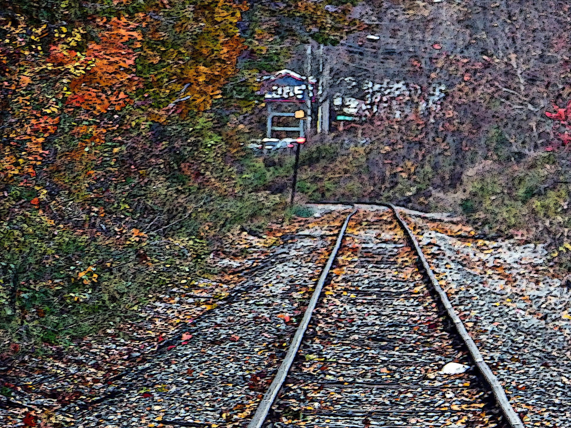 Autumn Railroad Tracks Free Domain Picture