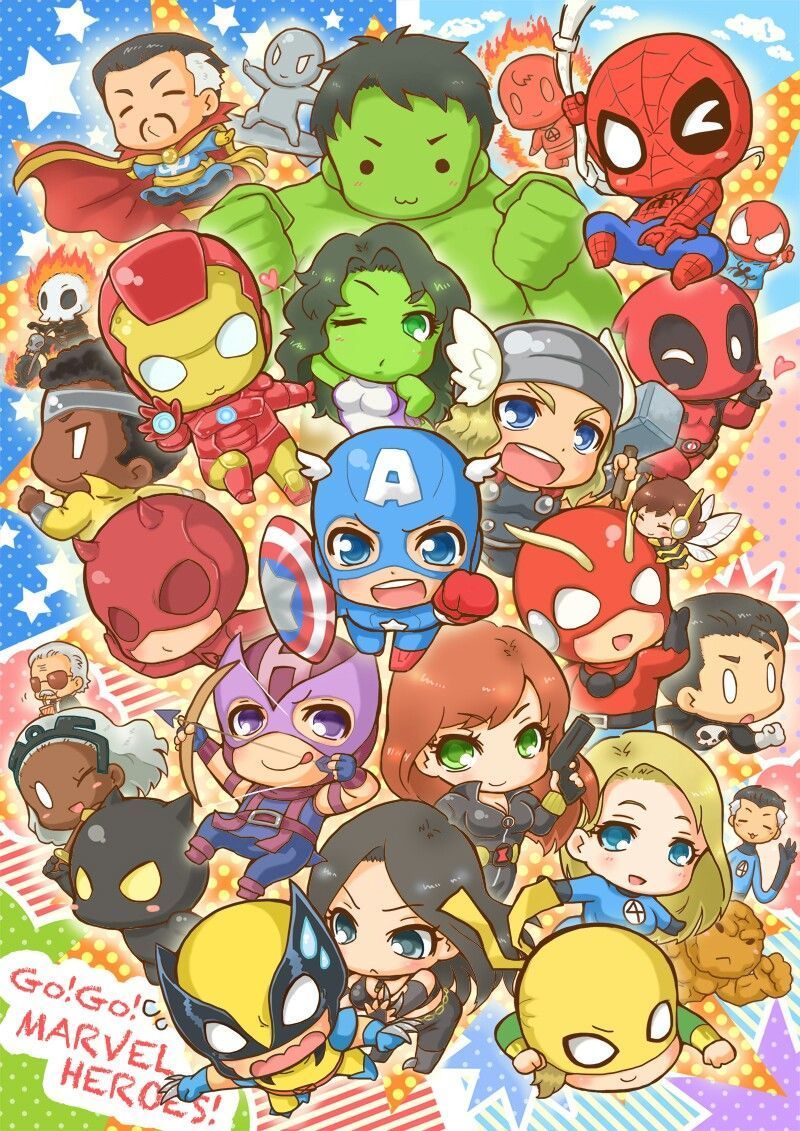 Marvel Wallpaper for iPhone from Uploaded by user. Chibi marvel, Marvel wallpaper, Avengers cartoon