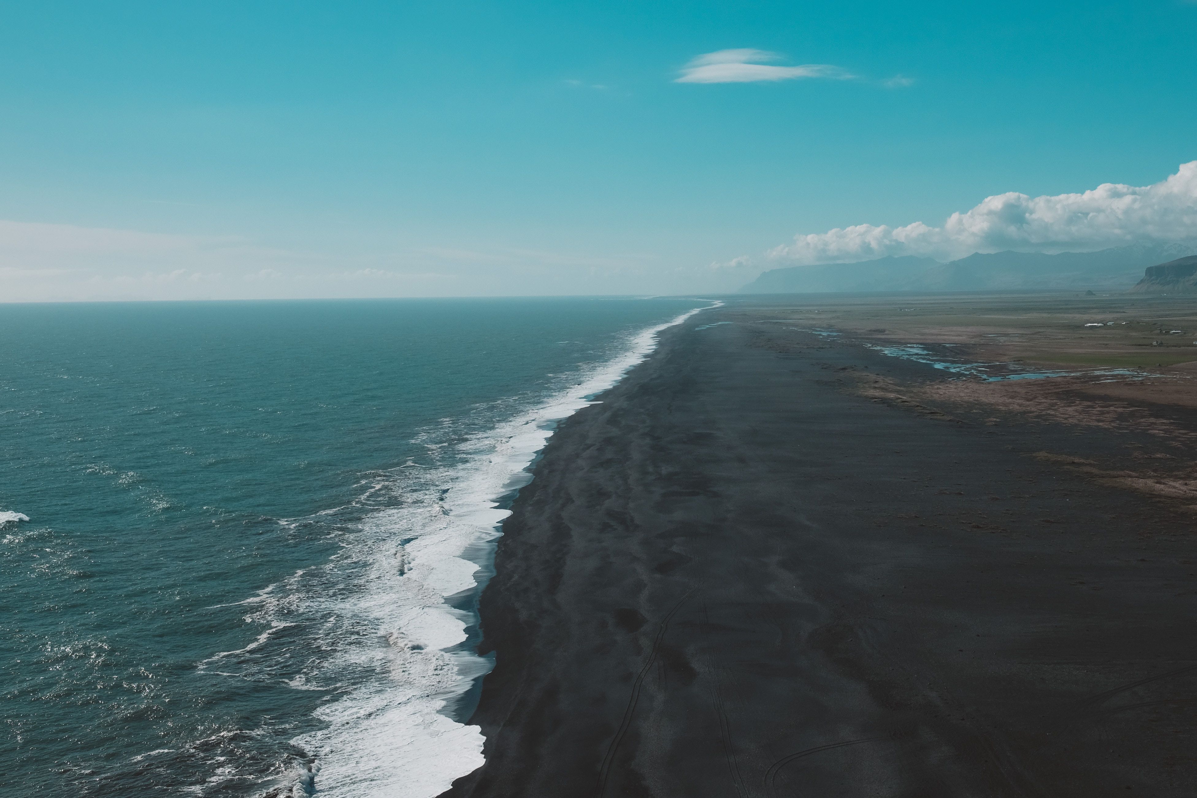 #nature, #black sand, #Iceland, #beach, #water, wallpaper. Mocah.org HD Desktop Wallpaper