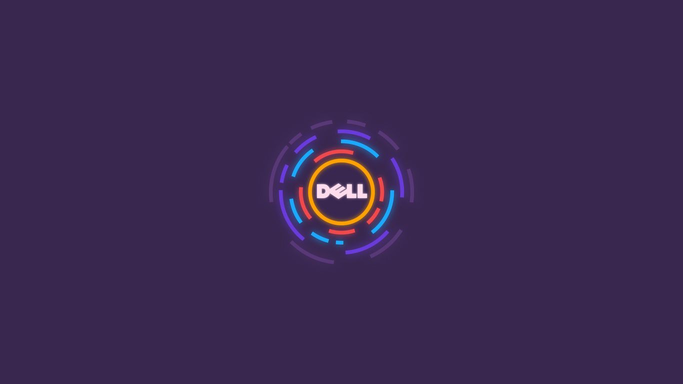 Dell Logo Minimalism 1366x768 Resolution HD 4k Wallpaper, Image, Background, Photo and Picture