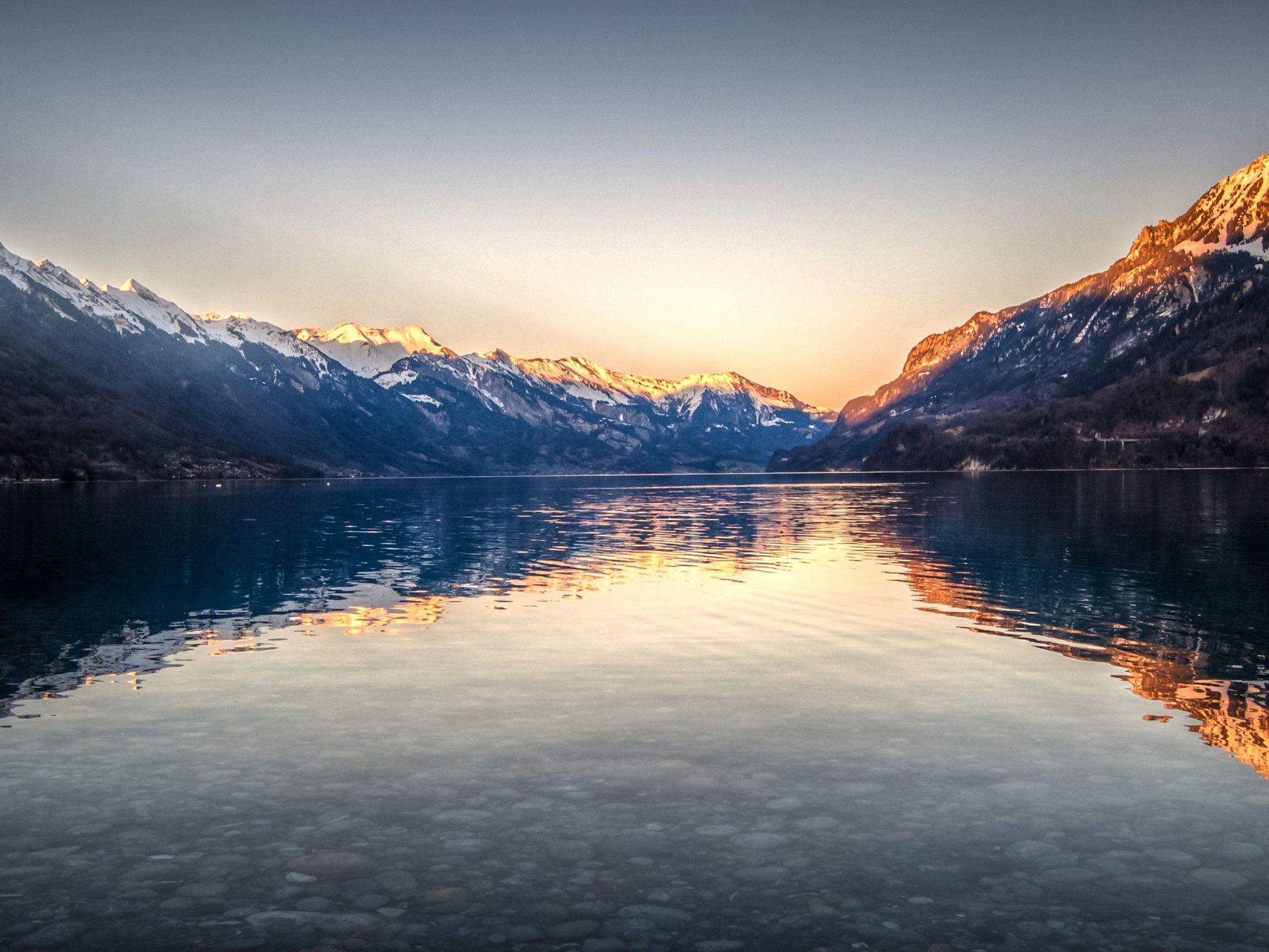 Wallpaper Lake Brienz, Interlaken, Lake, Switzerland, Reflections, 4K, Nature,. Wallpaper for iPhone, Android, Mobile and Desktop