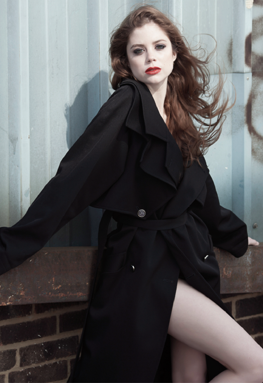 Charlotte Hope Women Actress Brunette Black Coat Coats Wallpaper:881x1280