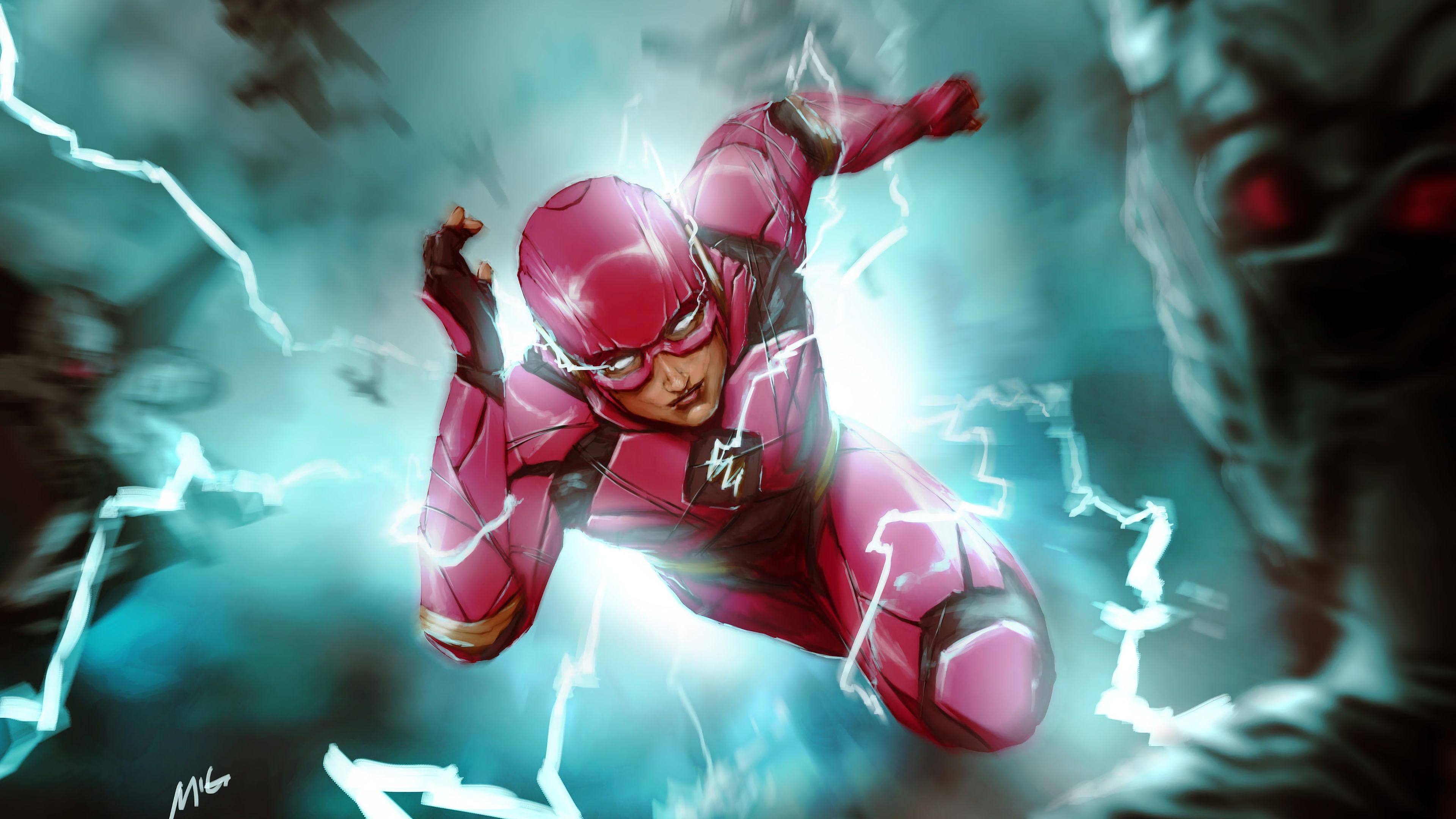 The Flash Art Justice League 4K