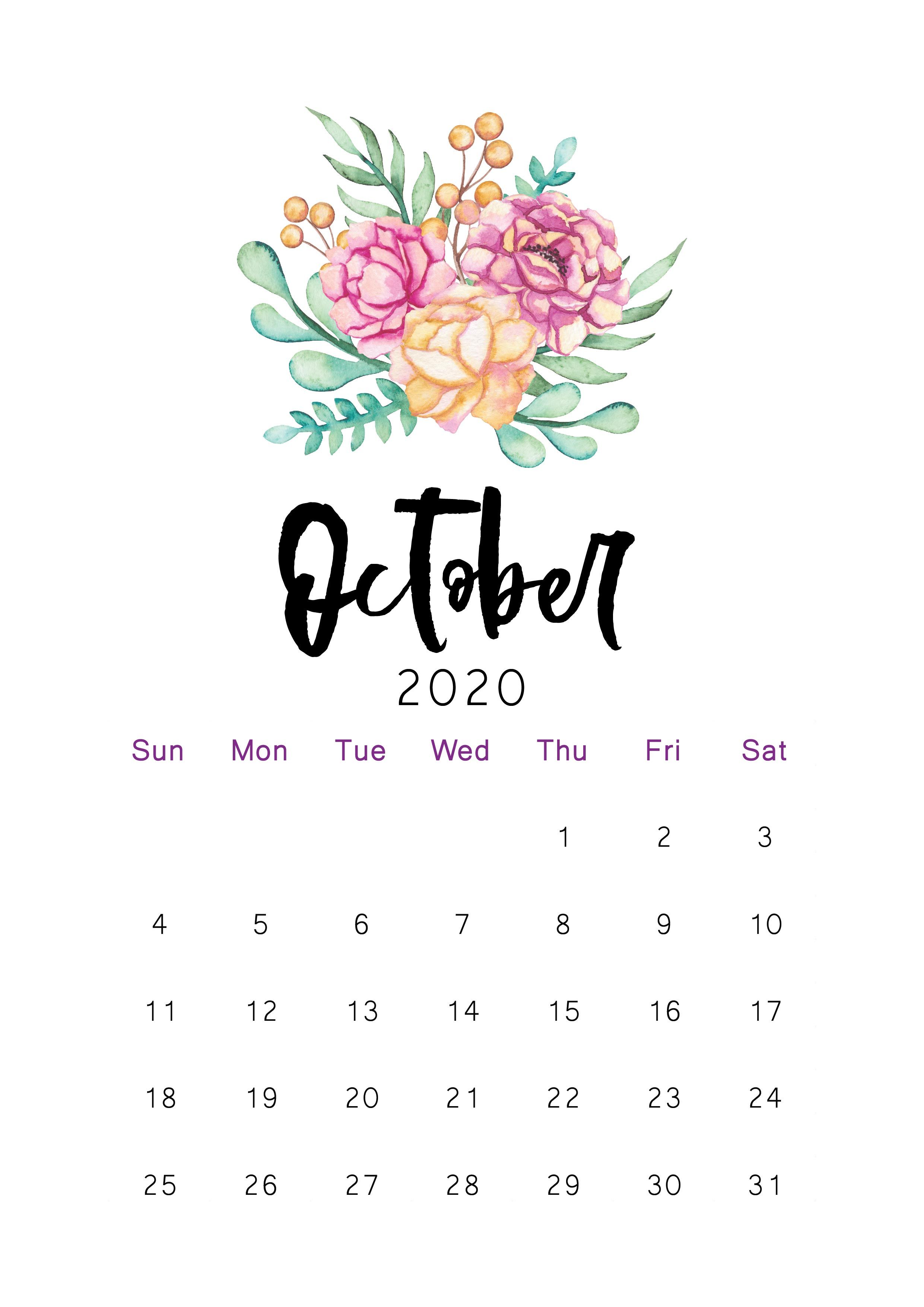 Printable Calendar. October calendar, Calendar printables, Calendar wallpaper
