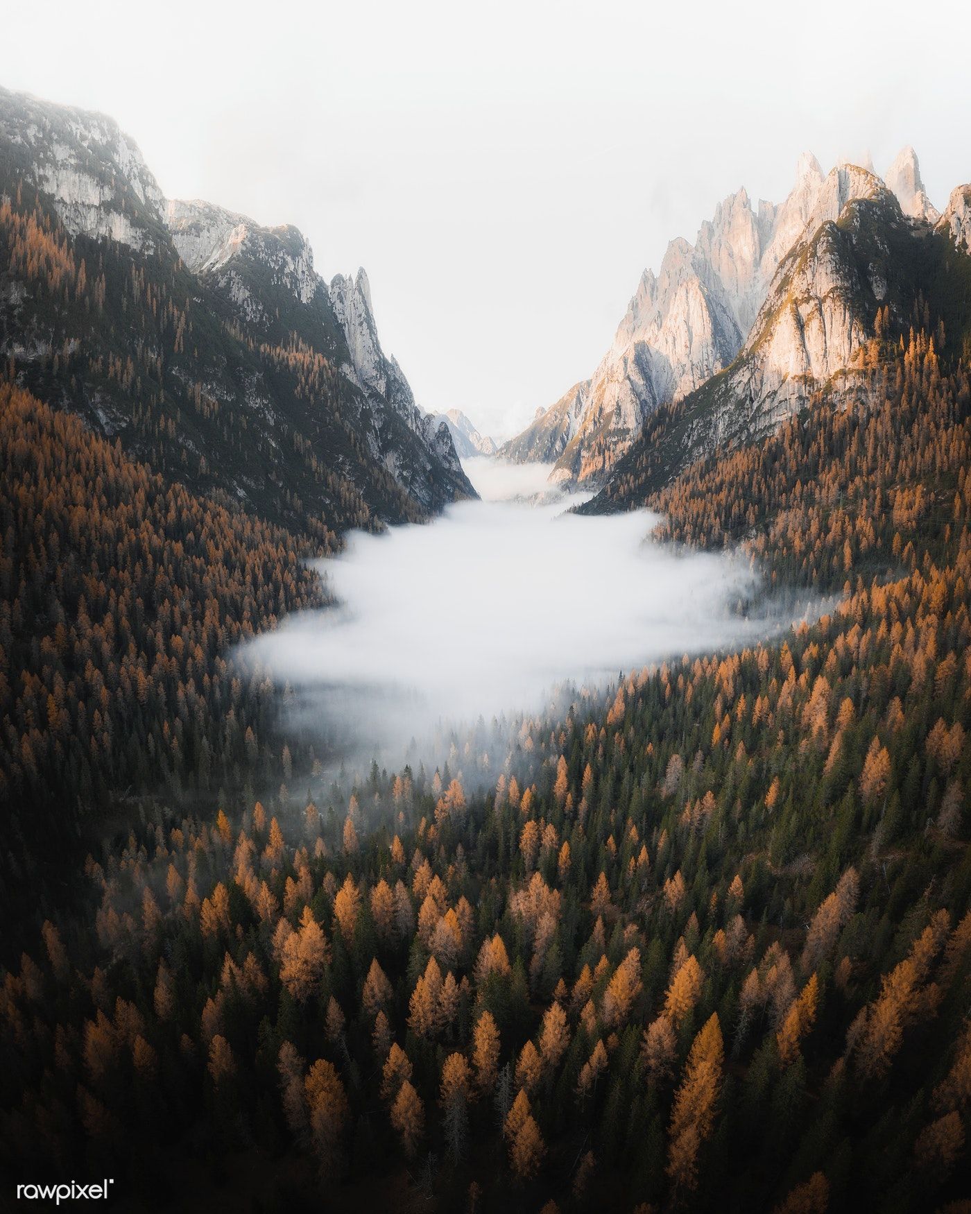 Dolomites Italy Foggy Mountains Wallpapers - Wallpaper Cave