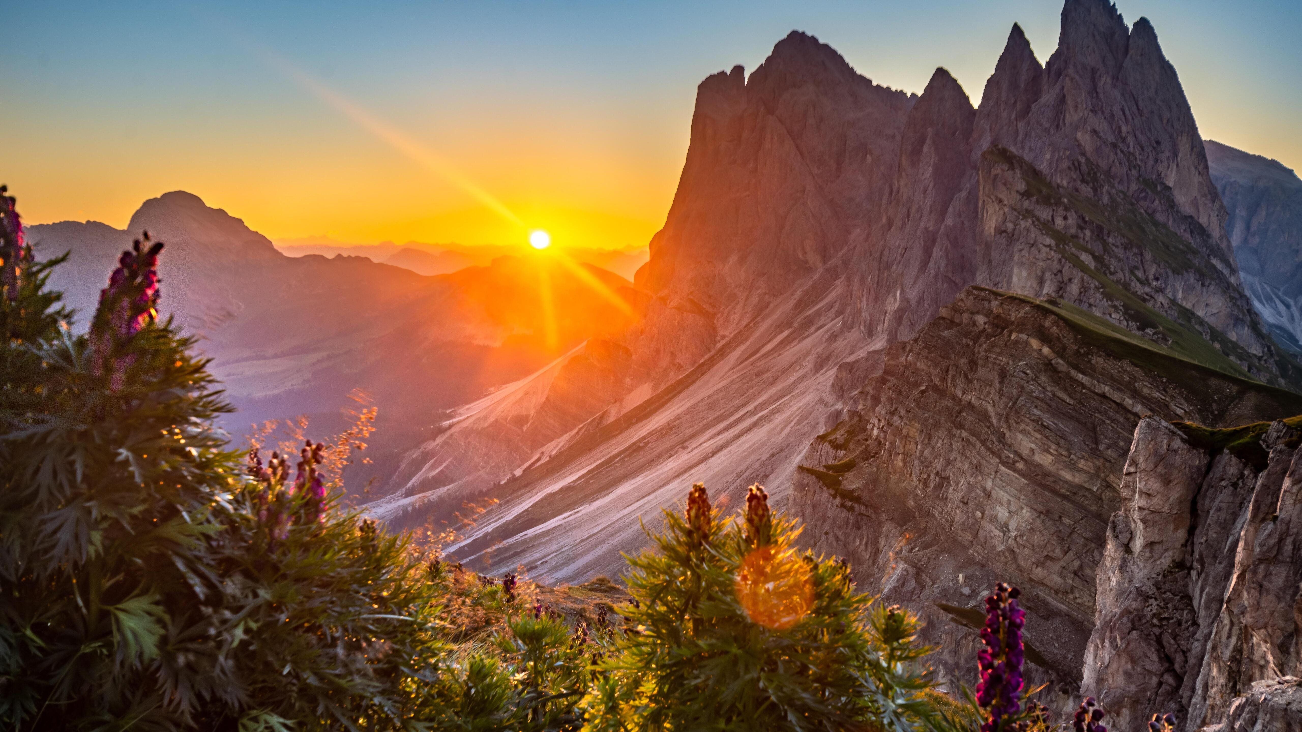 sunrise at the dolomites italy MacBook Air Wallpaper Download
