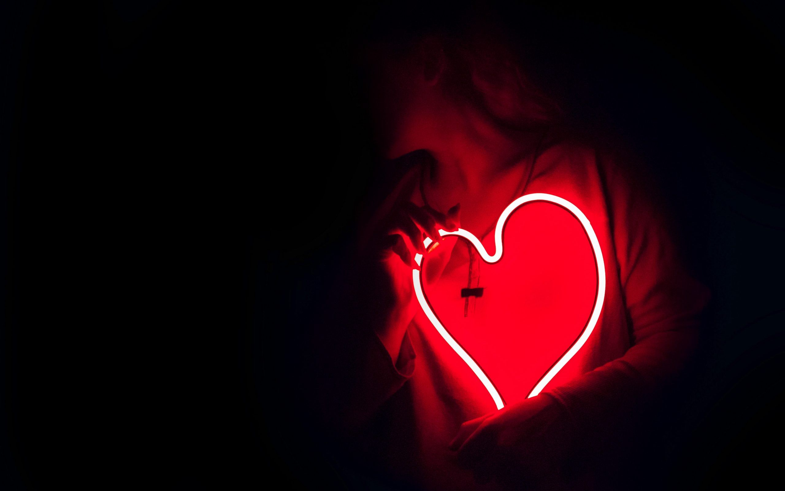 heart neon light hands x HD Wallpaper. Find HD Wallpaper