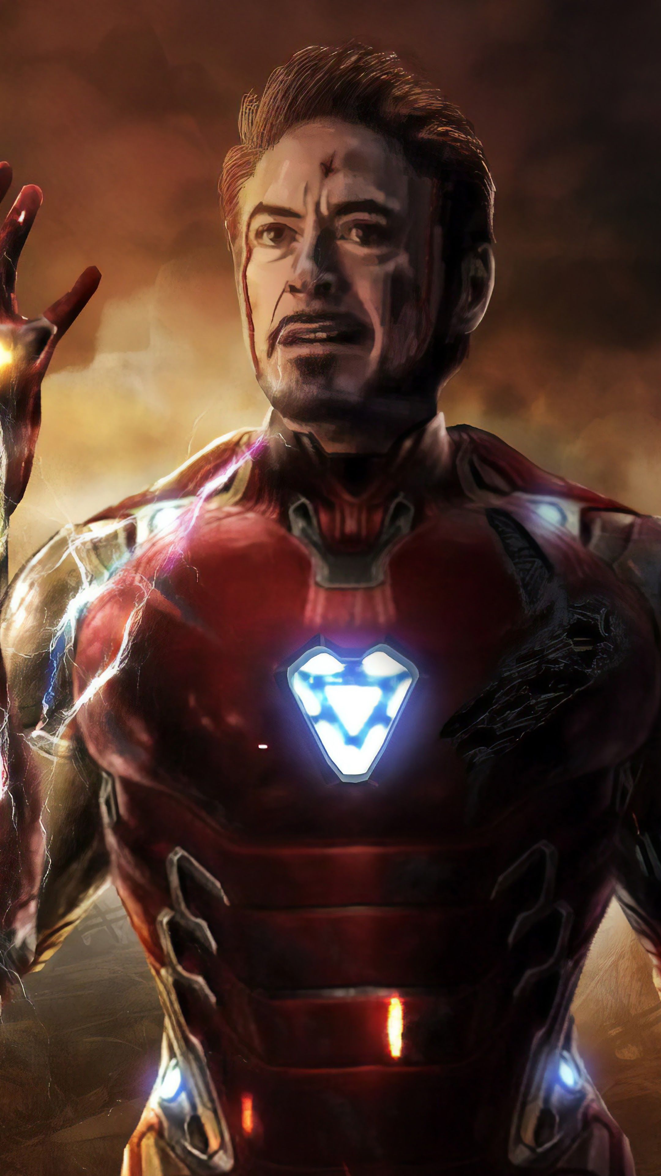 Avengers: Endgame Iron Man Tony Stark Infinity Stones 8K Wallpaper