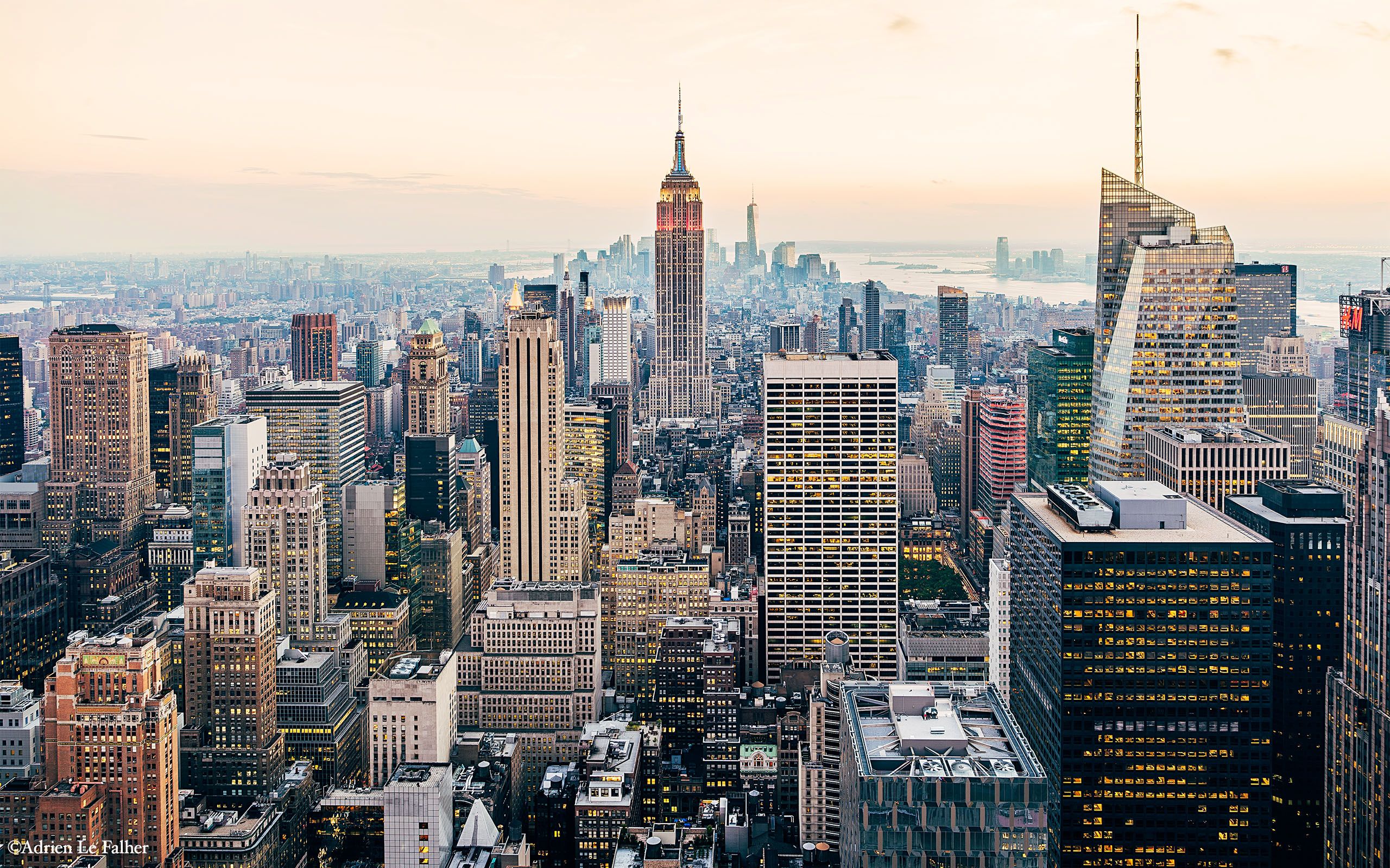 #New York City, #Manhattan, #Skyscrapers, #USA, #Cityscape, #Skyline. Mocah.org HD Desktop Wallpaper