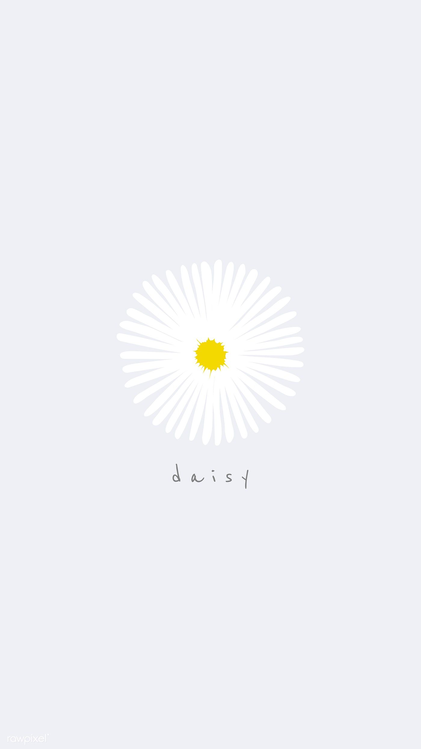 Download premium vector of White daisy flower mobile wallpaper vector. Cute flower wallpaper, Daisy wallpaper, Flower mobile