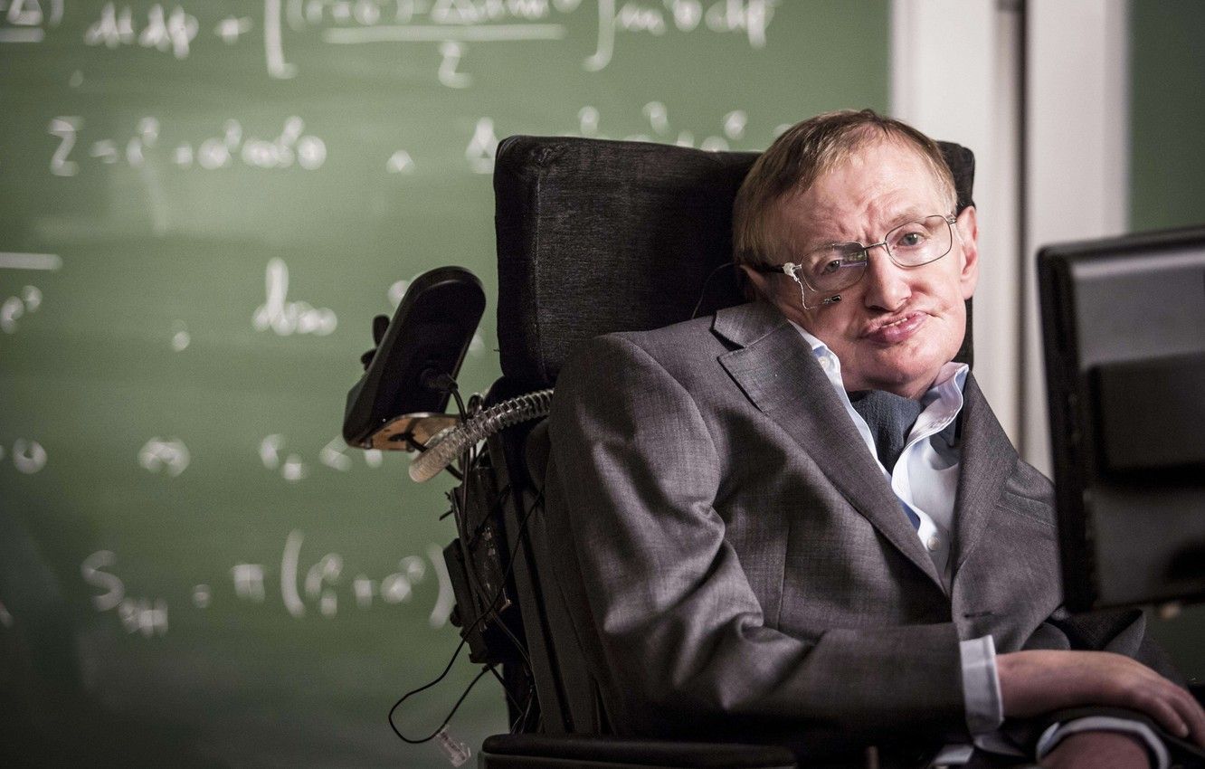 Wallpaper man, scientist, homage, Stephen Hawking, wheelchair, illness, brilliant mind image for desktop, section мужчины