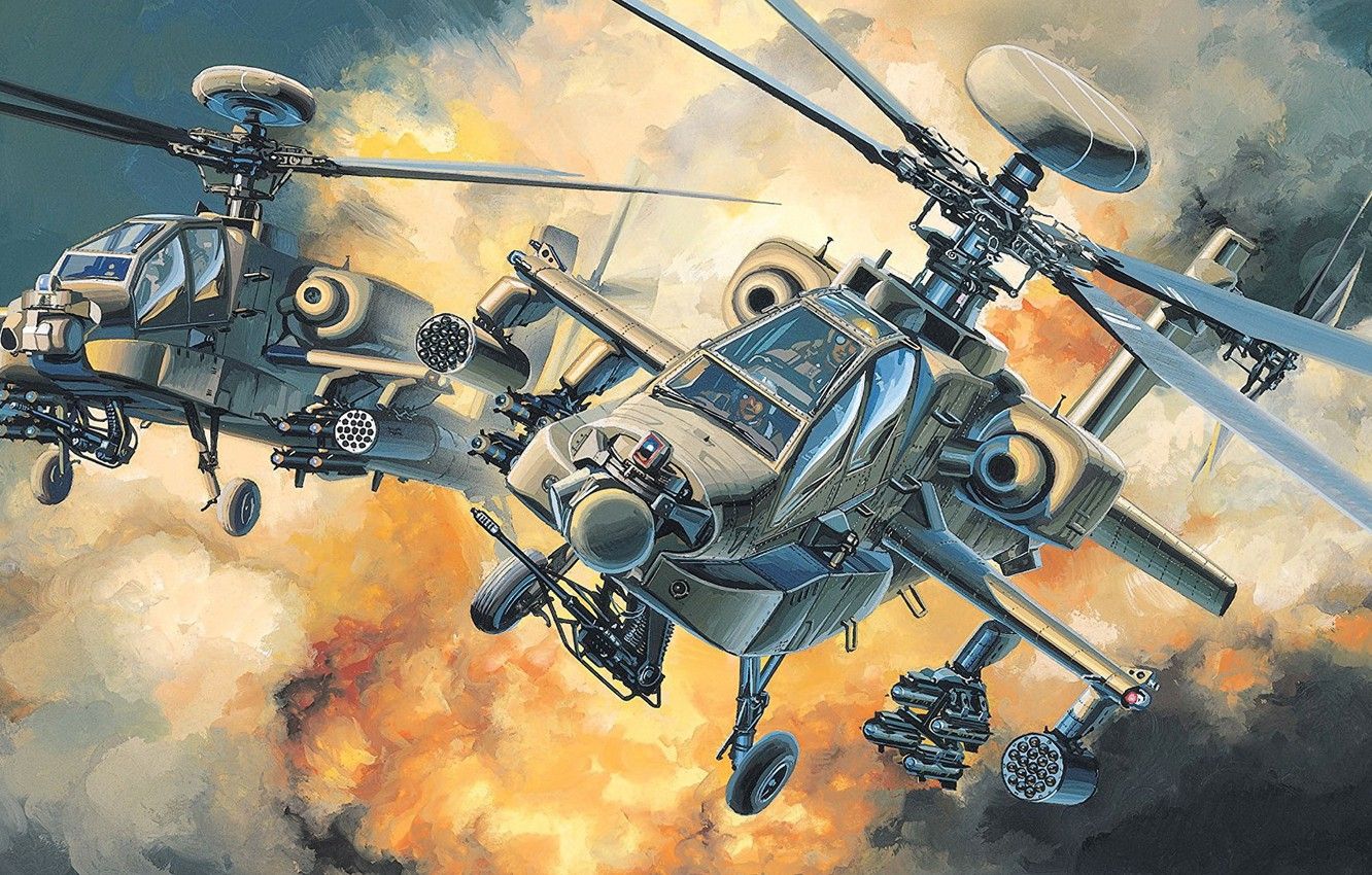 Wallpaper AH 64D, McDonnell Douglas, The Main Attack Helicopter Of The US Army, The Second Major Modification Apache, Longbow Means Long Bow, Apache Longbow Image For Desktop, Section авиация