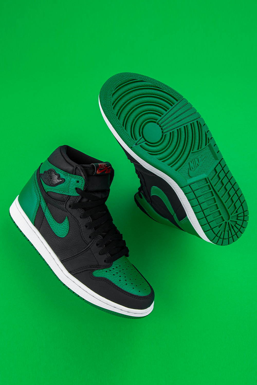 green & black jordan 1s