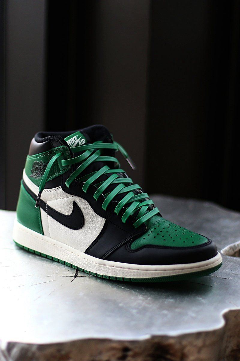New Leather Laces For The Pine Green Jordan 1