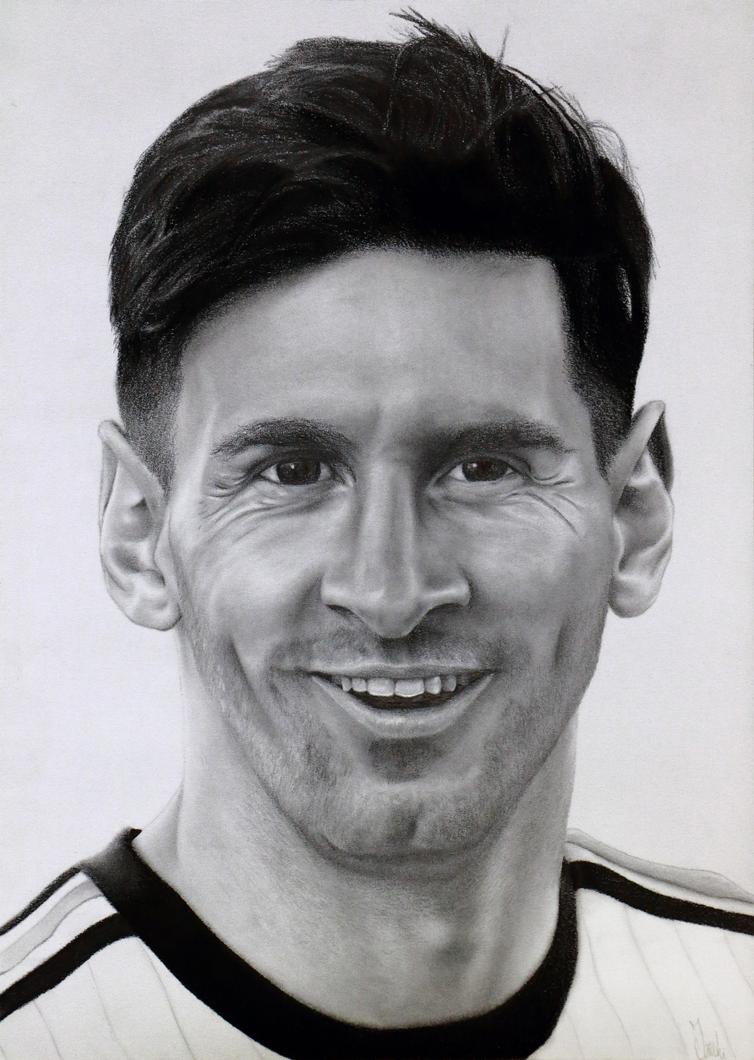 Drawing Lionel Messi Face