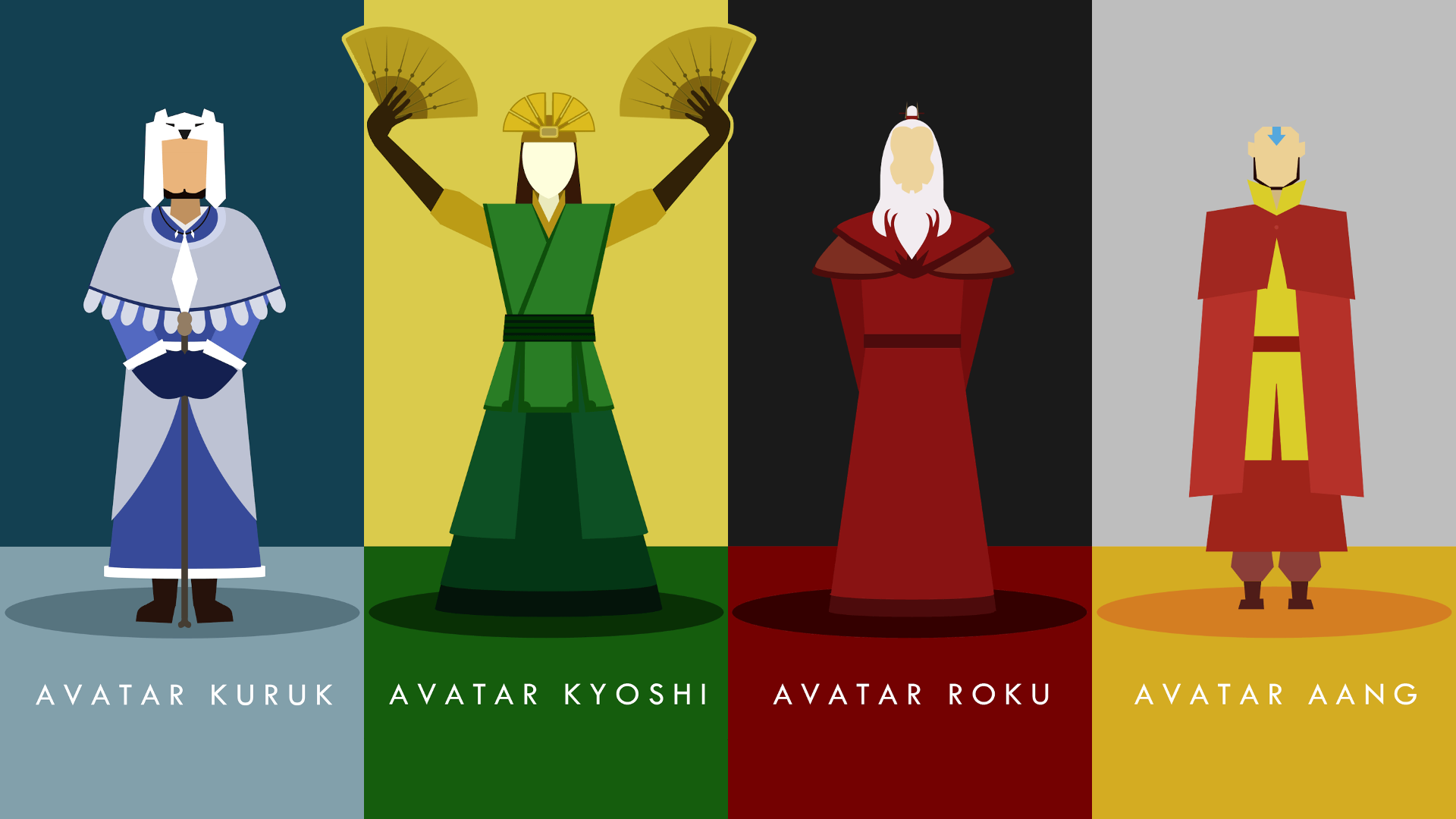 No Spoilers I Made Four Wallpaper With The Avatars From Kuruk To Aang (all 1920x1080) (x Post From R BendingWallpaper)