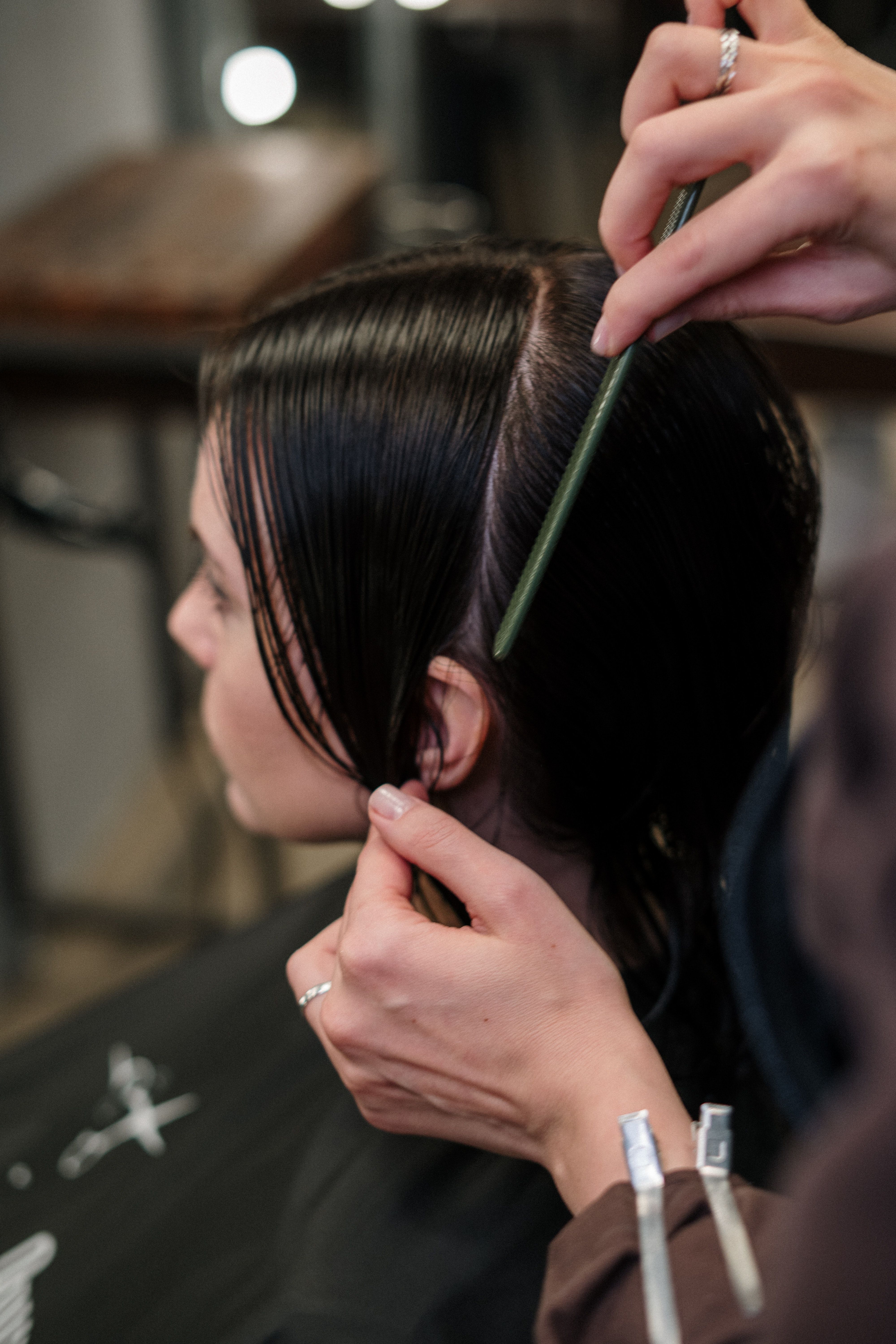 Woman Having a Haircut · Free