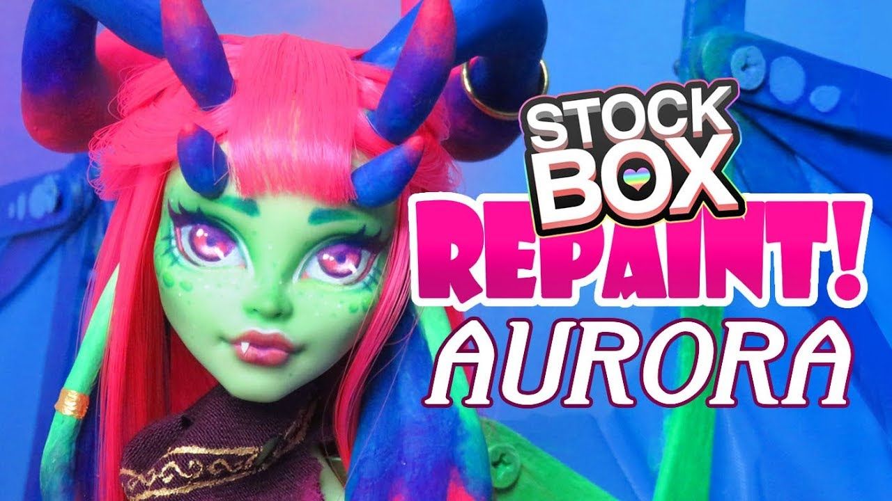 STOCK BOX Repaint! Aurora Dragon Custom Monster High Venus Doll