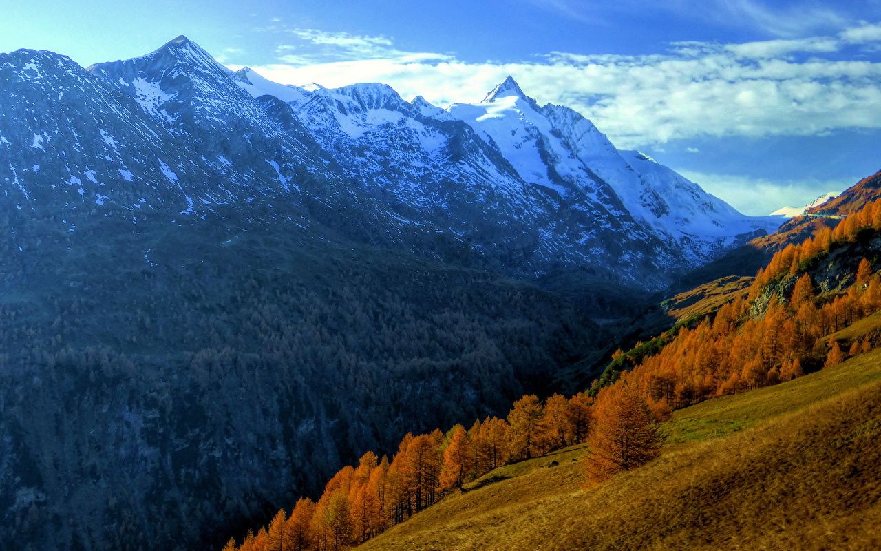 image Alps Austrian Central Autumn Nature Mountains Trees