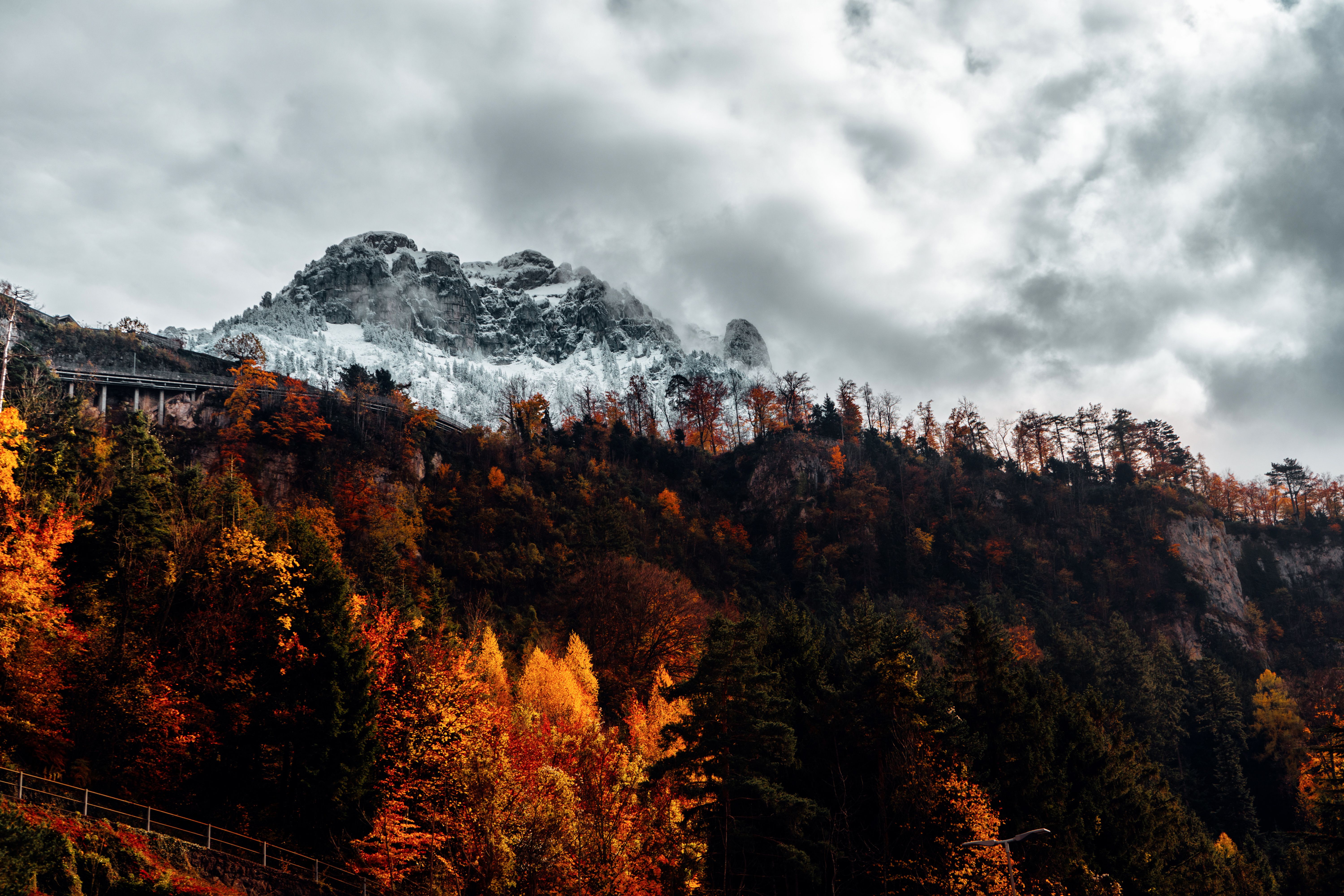 Alps 4K Wallpaper, Autumn, mountains, Forest, Wilderness, Landscape, Switzerland, 5K, Nature