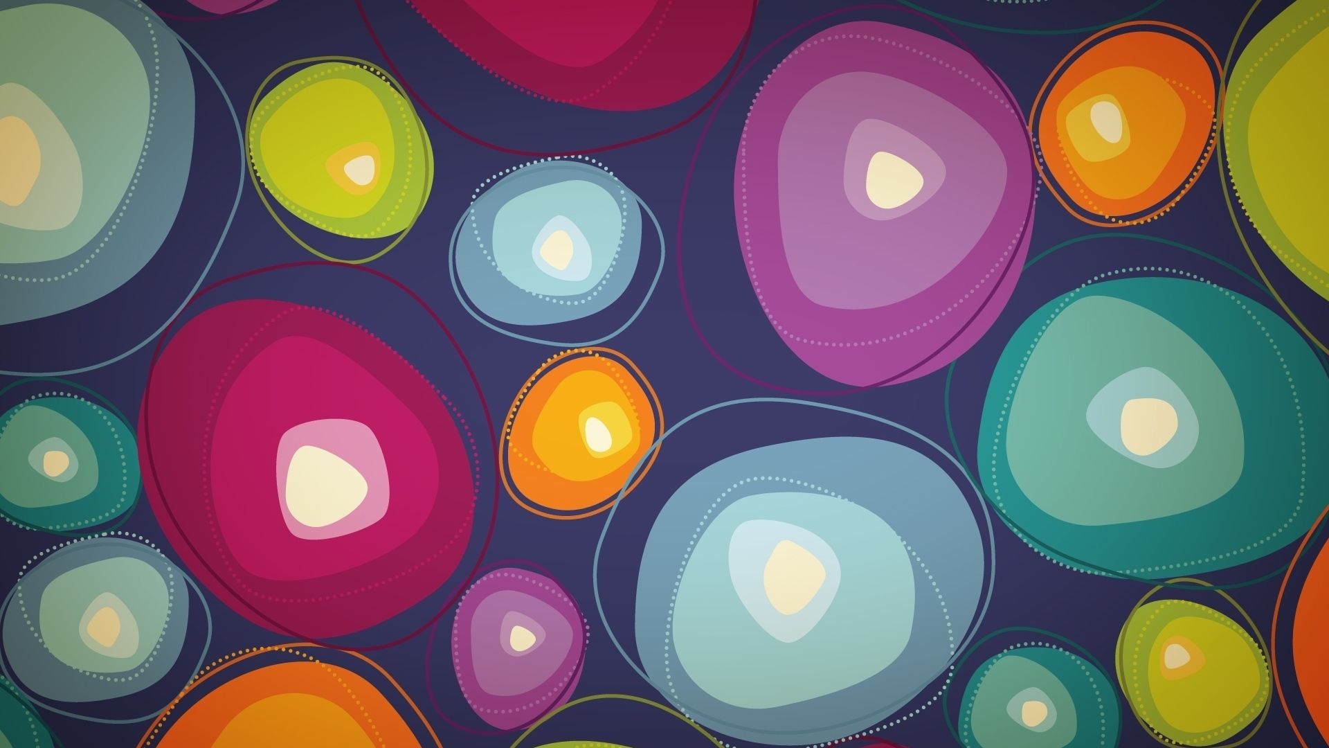 Download Wallpaper 1920x1080 circles, background, colorful, texture Full HD 1080p HD Background