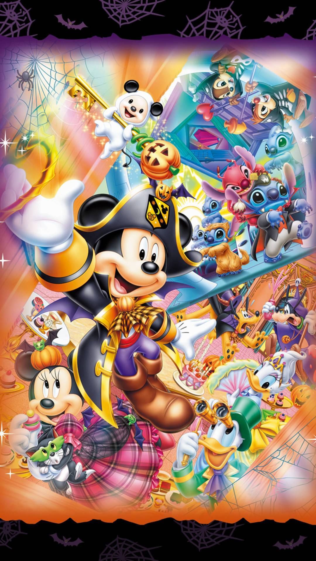 Halloween Mickey and Friends iPhone Wallpaper. Disney posters, Disney halloween, Mickey mouse picture
