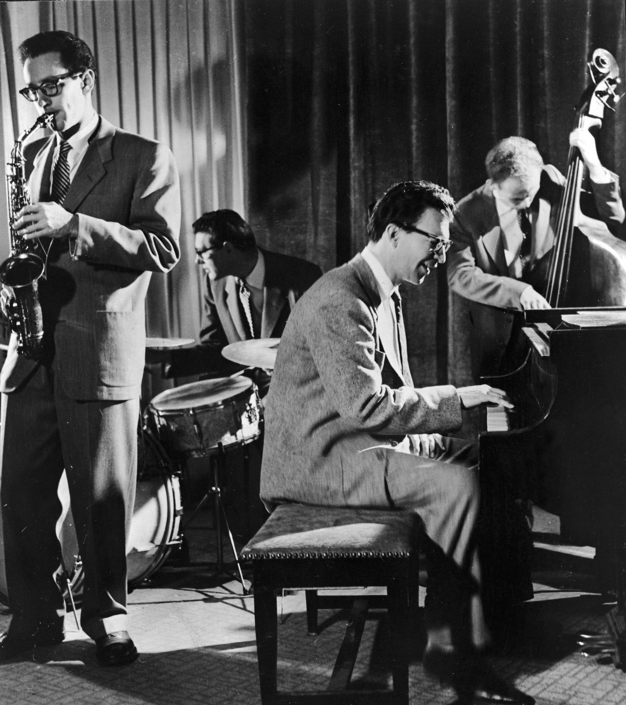 The Dave Brubeck Quartet (Brubeck on piano, Paul Desmond on saxophone, Joe Morello on drums, and Eugene Wright on bass (1960)