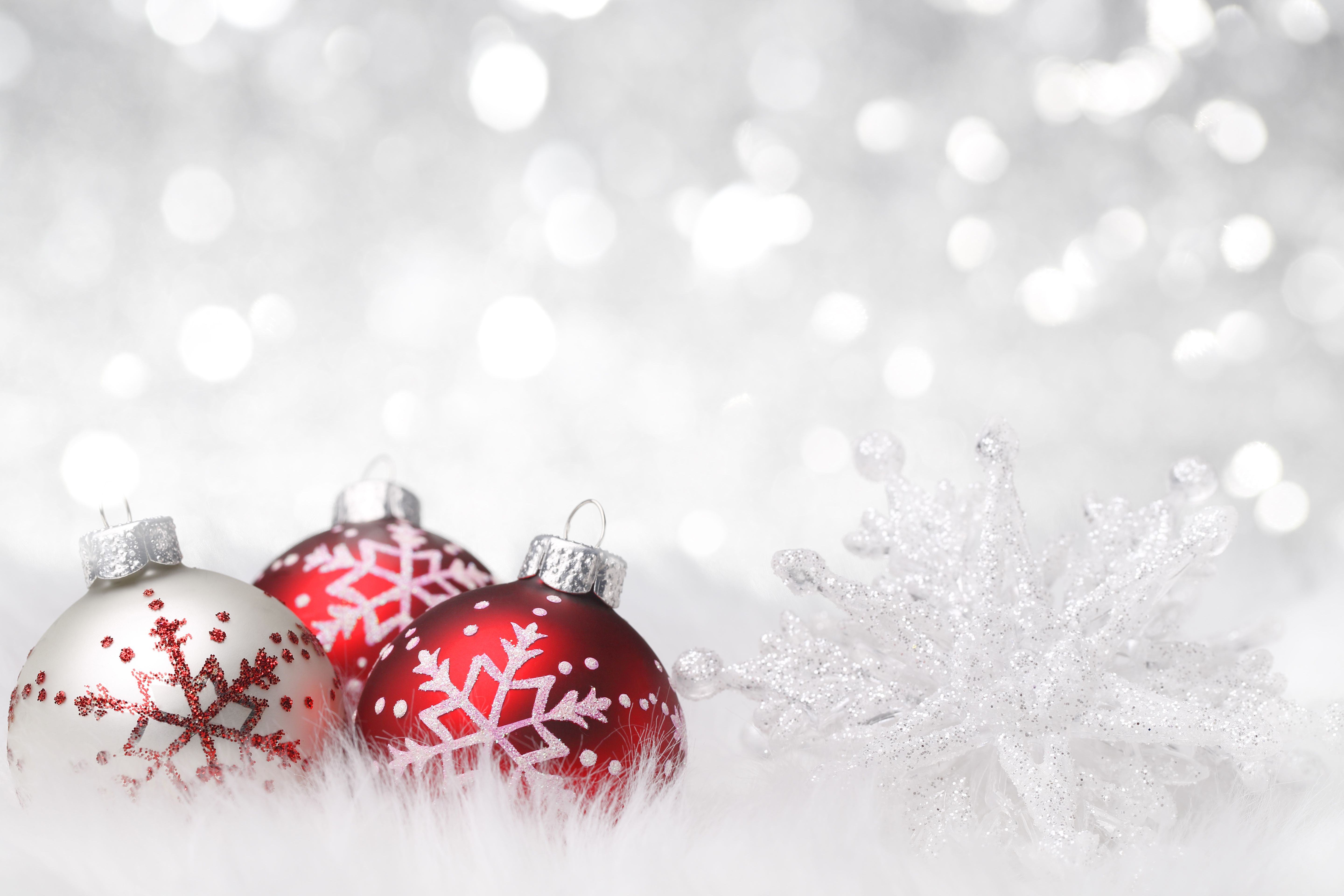Christmas Background with Snowflake and Christmas Balls​-Quality Image and Transparent PNG Free Clipart
