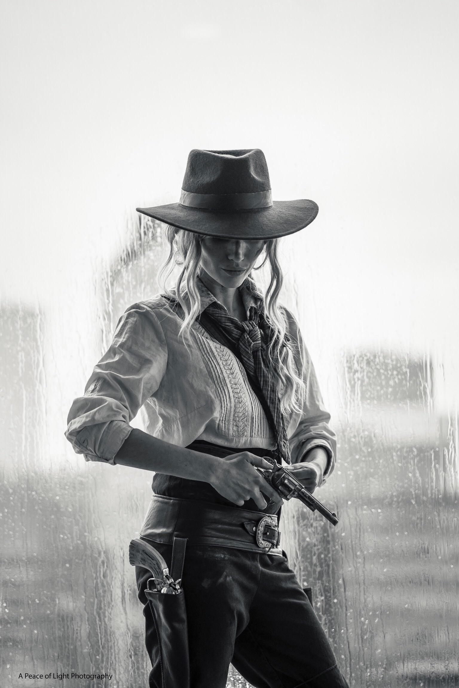 We're more ghosts than people. Here is my Sadie Adler cosplay! I swear the colors are right - I just loved the black and white mood