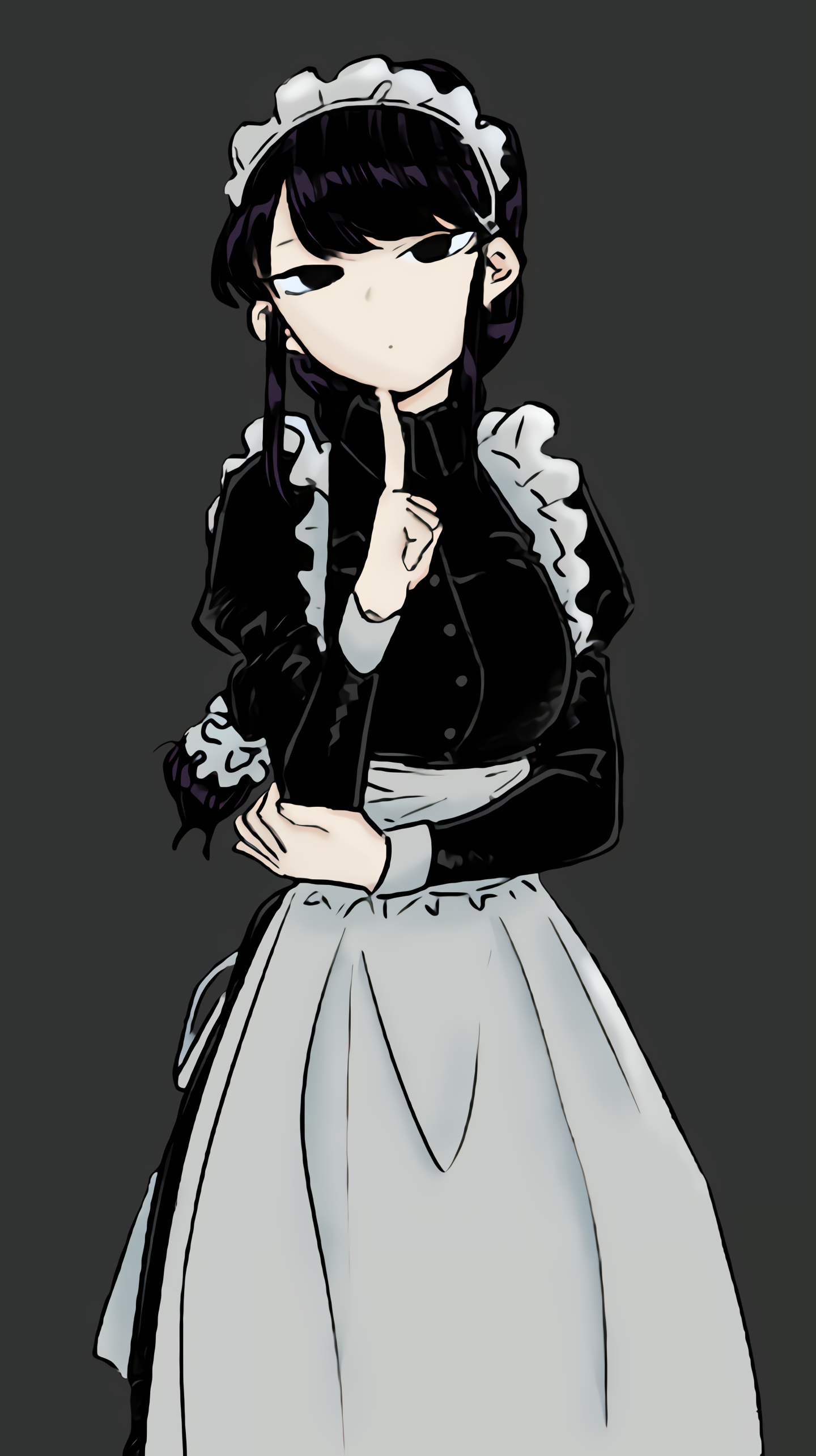 Here is a Komi phone wallpaper I maid. Hope you like it!, Komi_san