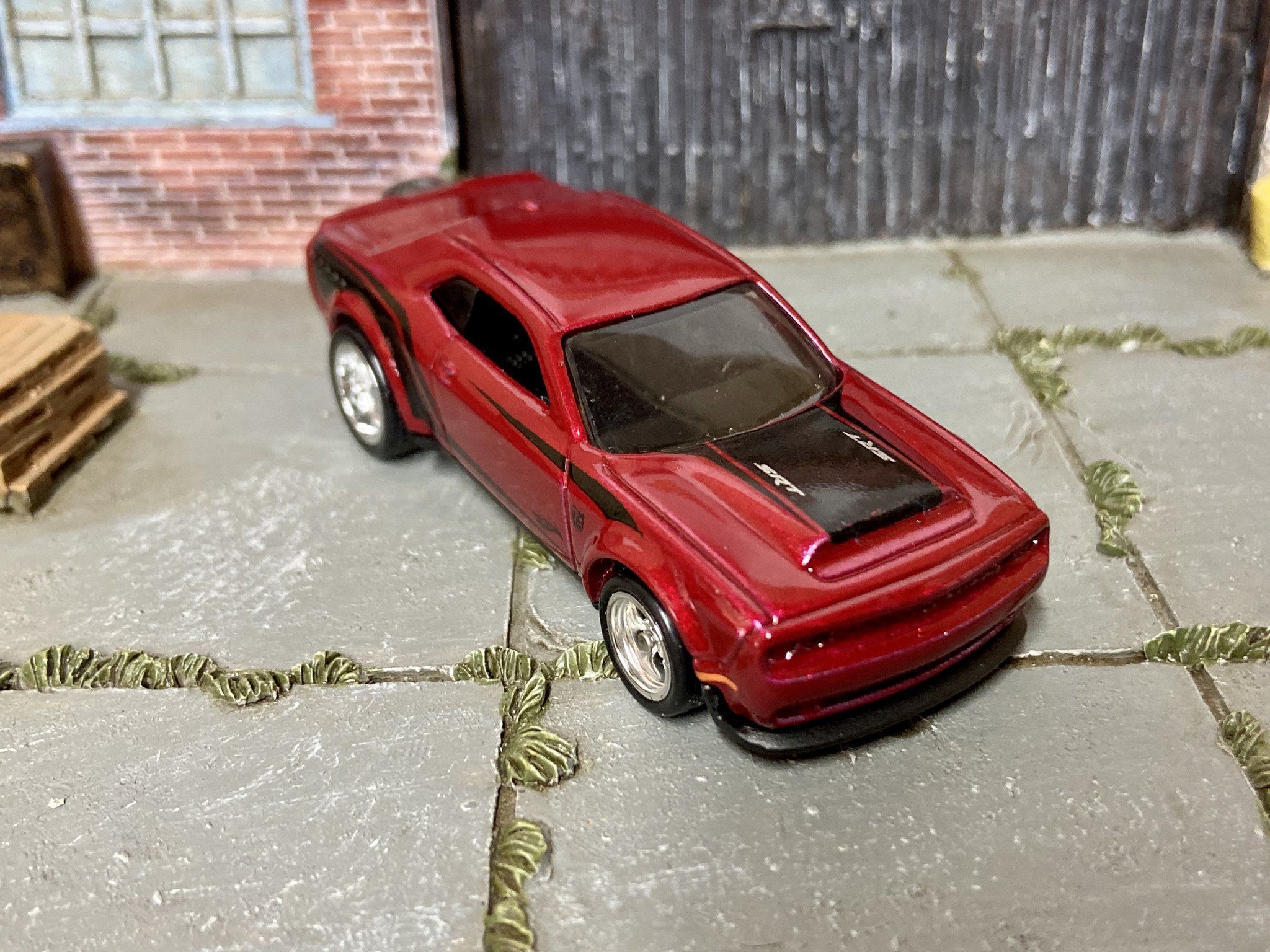 Custom Hot Wheels 2018 Dodge Challenger SRT Demon In Red With BBS Race