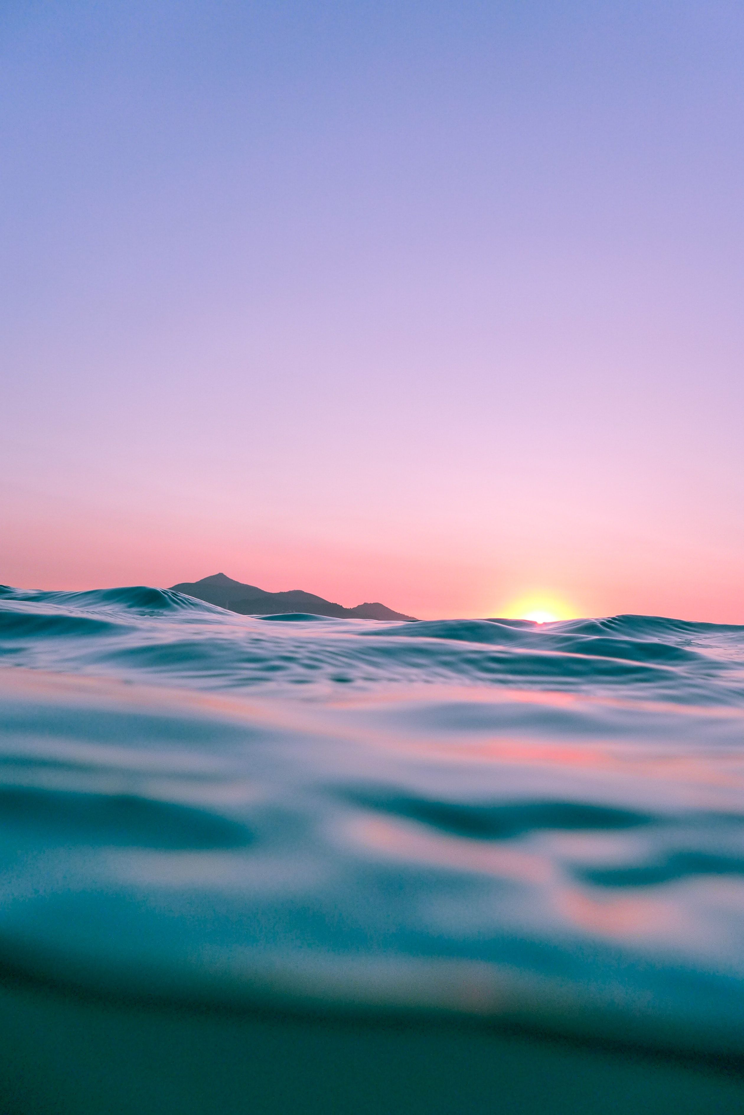 Calm Body Of Water During Golden Hour Ocean Wallpaper iPhone HD Wallpaper