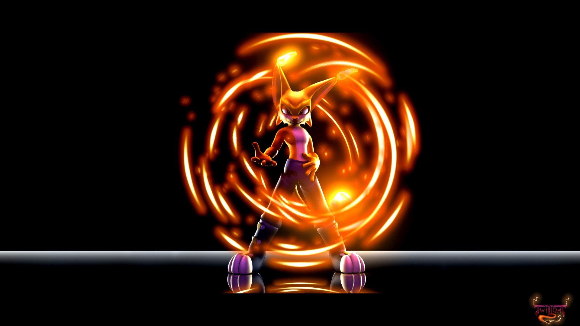 twilight, Standing, Fox, Girls, Wolves Wallpaper HD / Desktop and Mobile Background