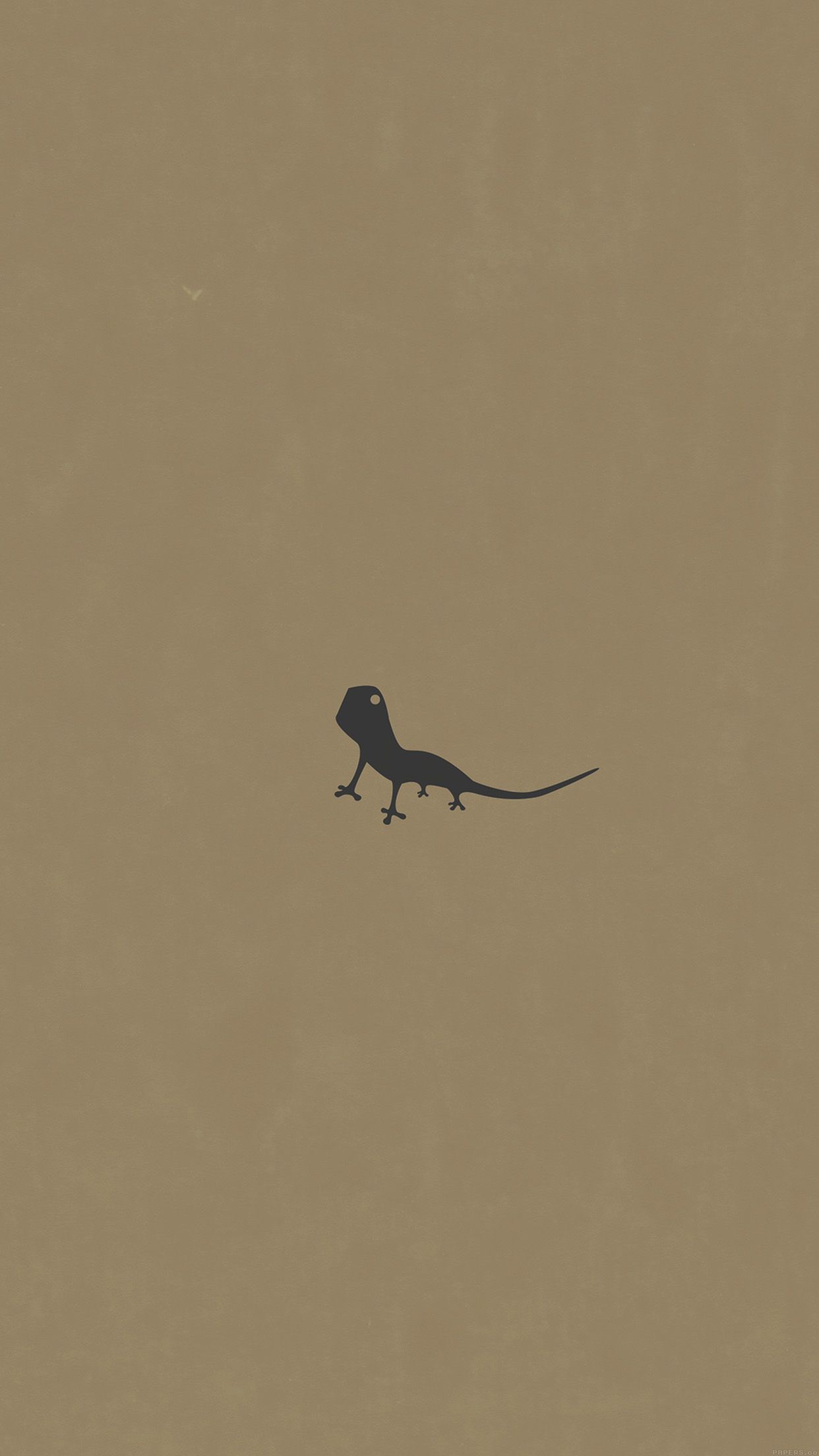 Lizard Brown Animal Minimal Simple Art Wallpaper