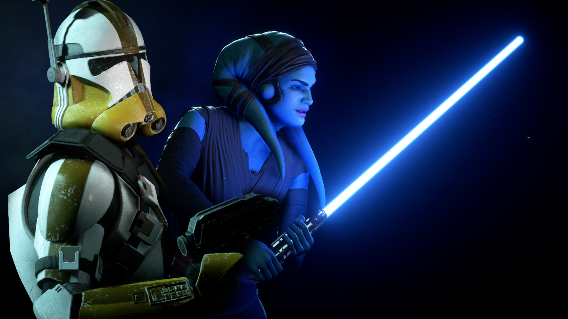 Commander Bly leading the battlefront with general Secura: StarWarsBattlefront