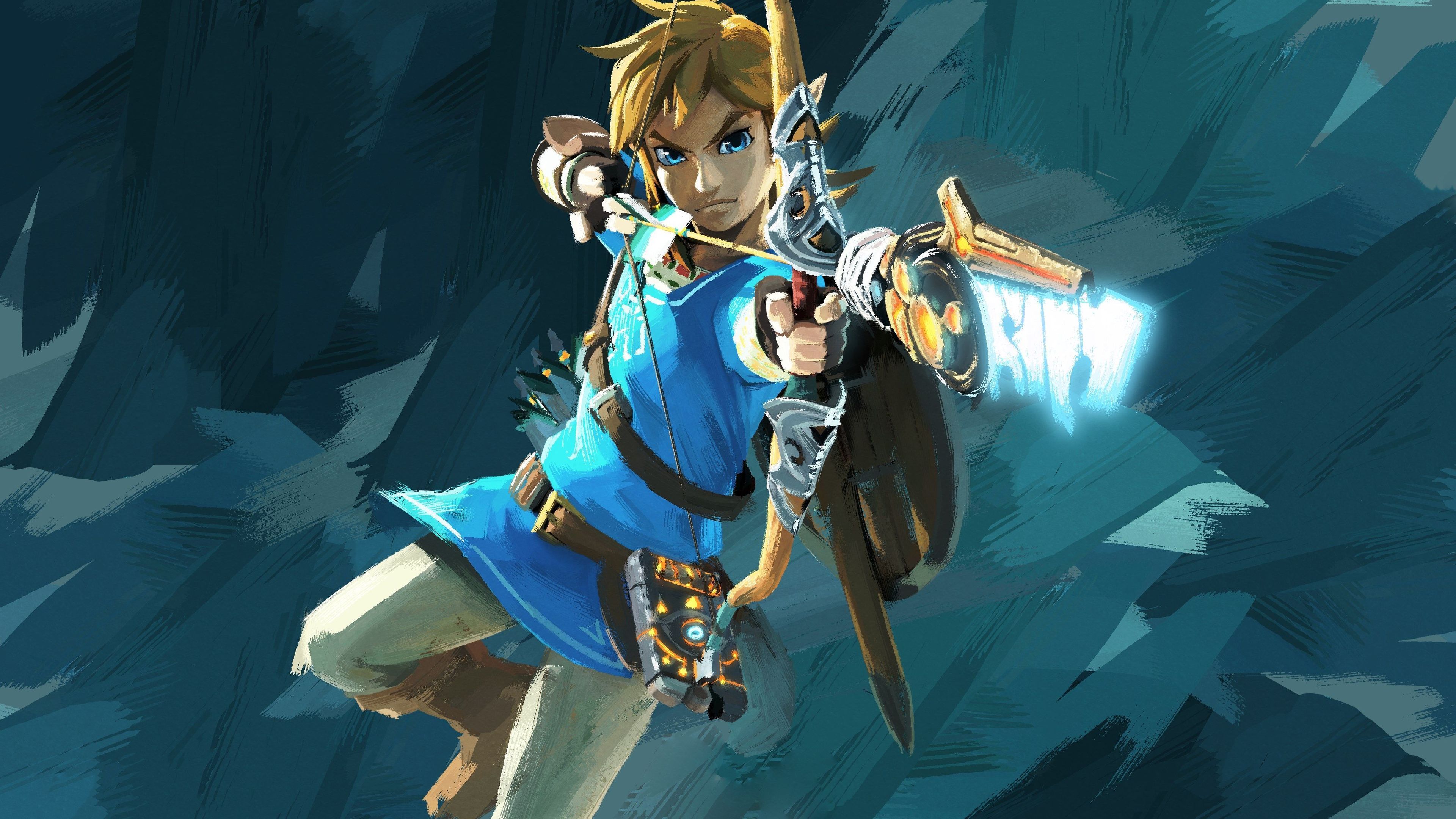 Download Princess Zelda And Link Hugging Botw Wallpaper