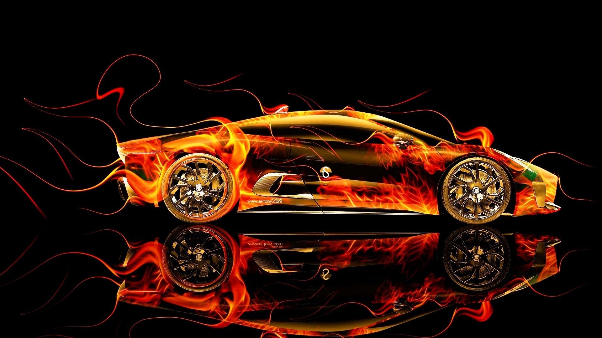 Design Talent Showcase Tony.com Brings Sensual Elements Fire And Water To YOUR Car Wallpaper 17