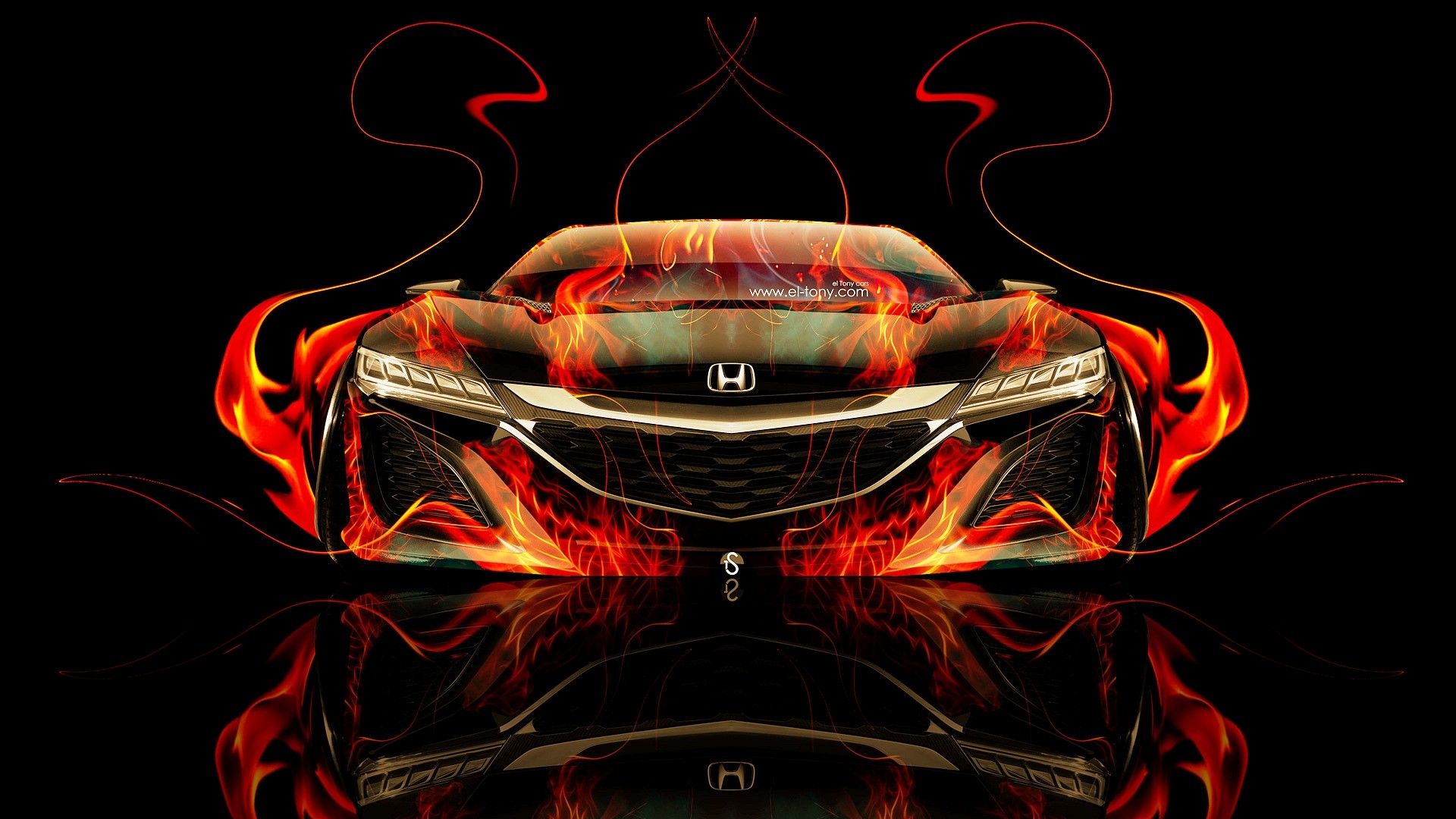 Design Talent Showcase Tony.com Brings Sensual Elements Fire And Water To YOUR Car Wallpaper 11