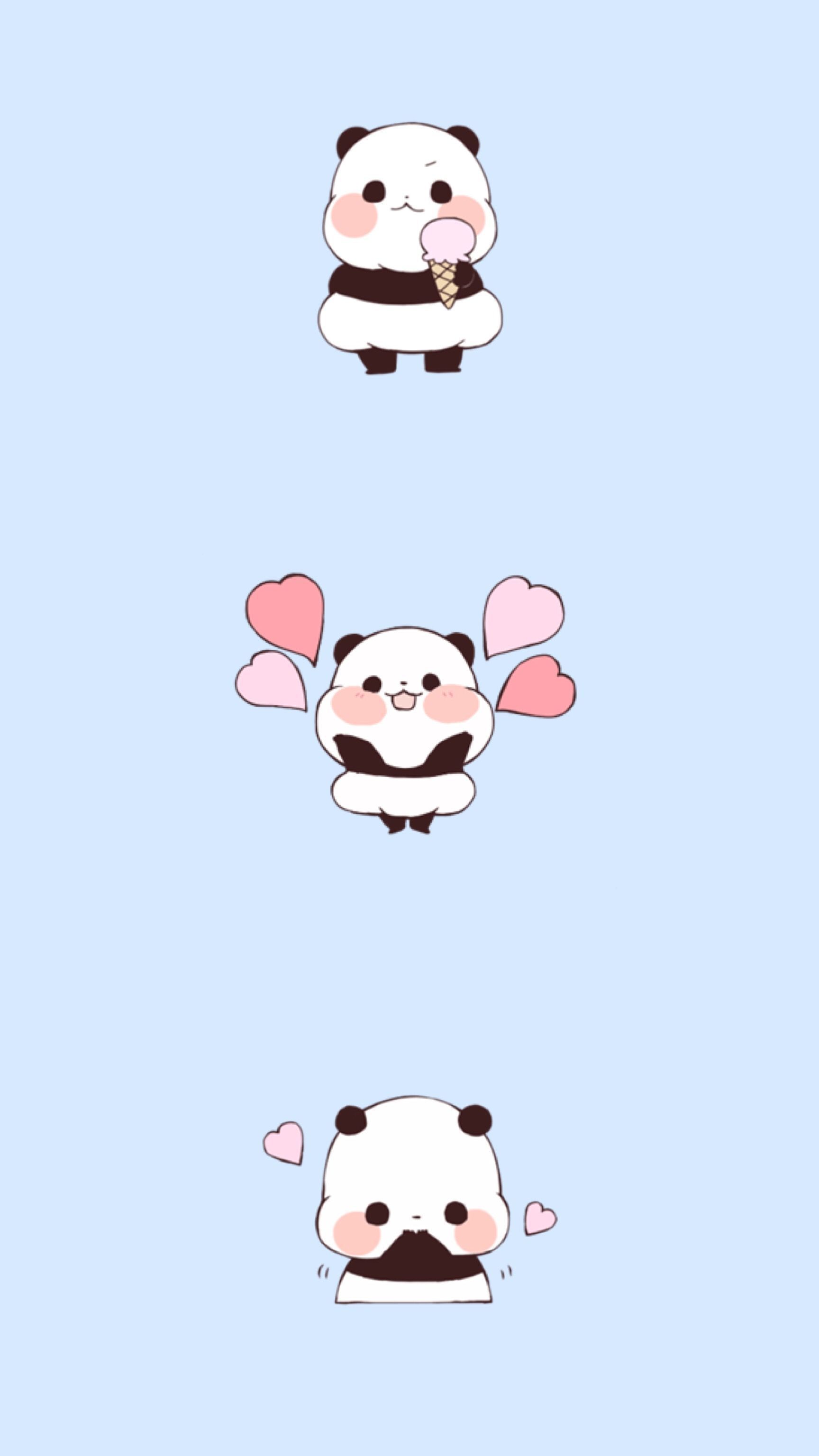 Kawaii Cute Anime Panda Wallpapers Wallpaper Cave